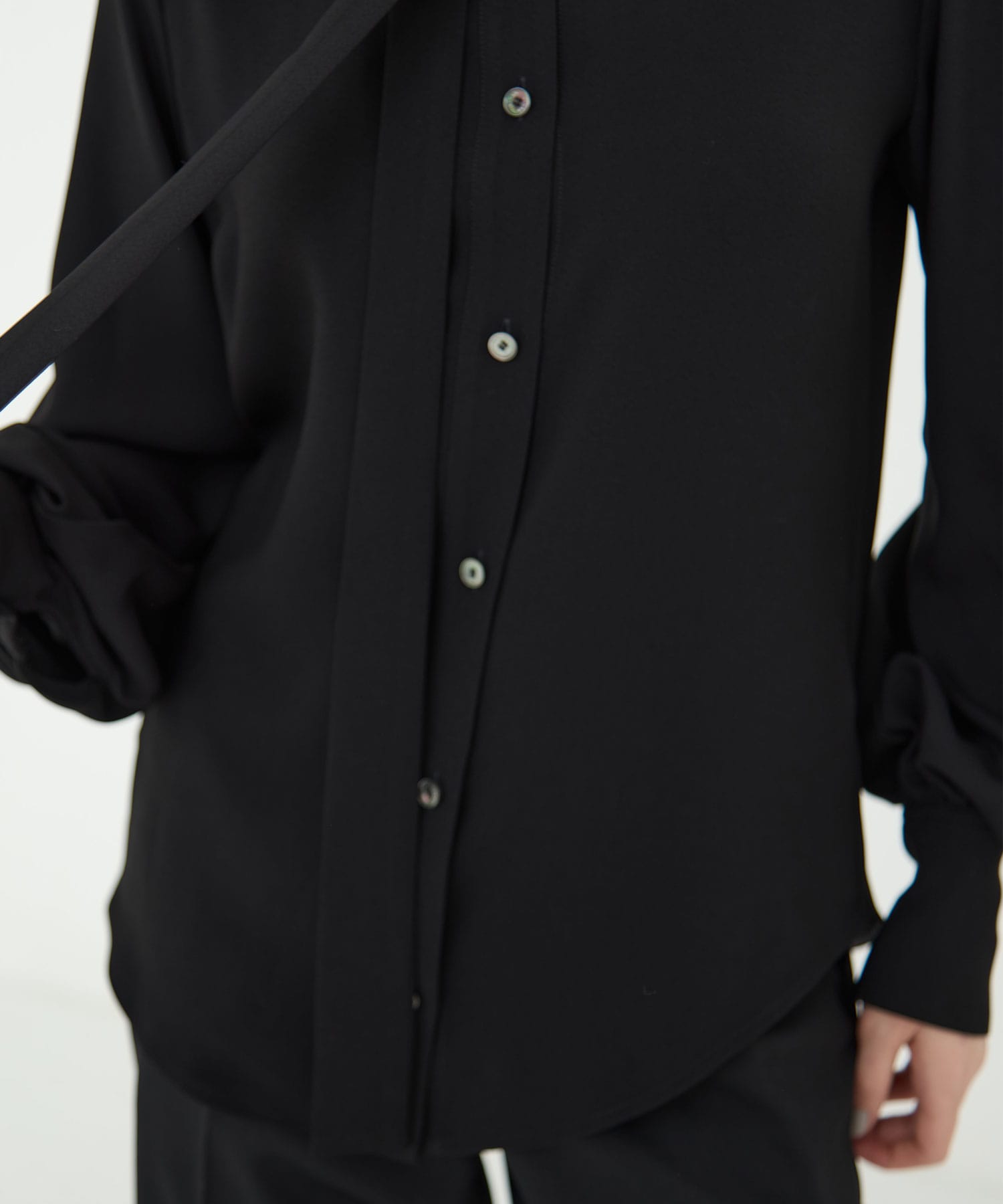 BLACK FORMAL BOWTIE SHIRT CINOH