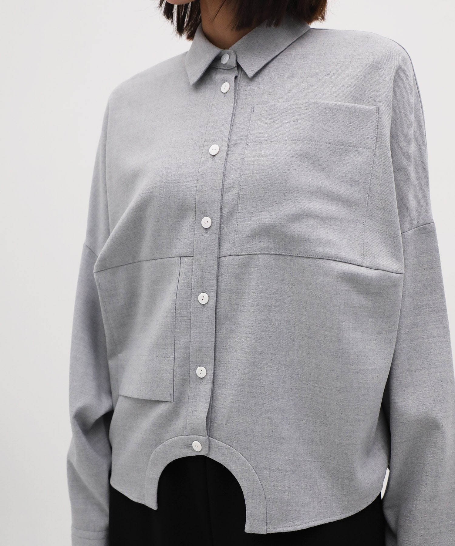 SYMMETRY CROPPED SHIRT ENFOLD