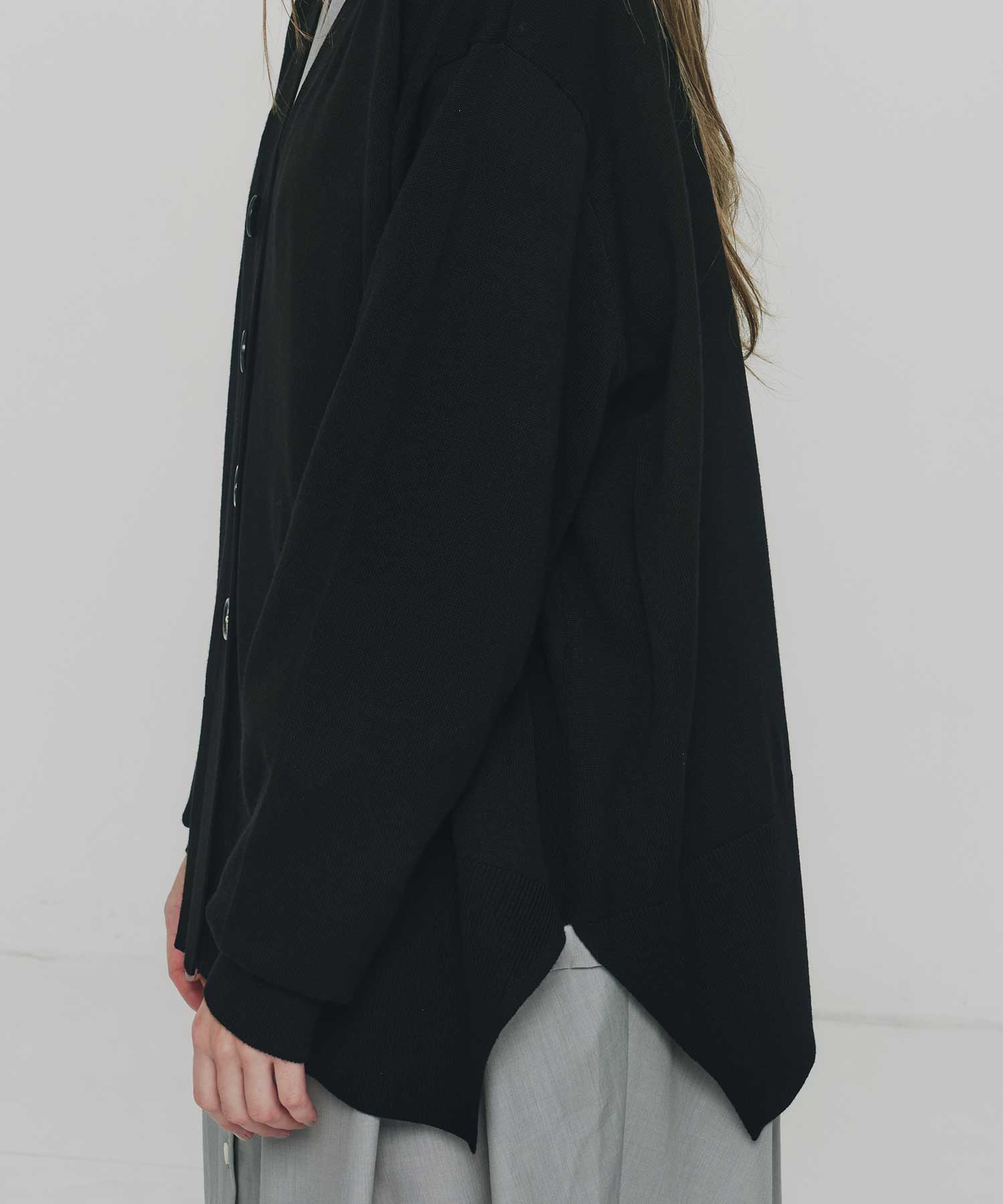 FLARE-SILHOUETTE CARDIGAN ENFOLD