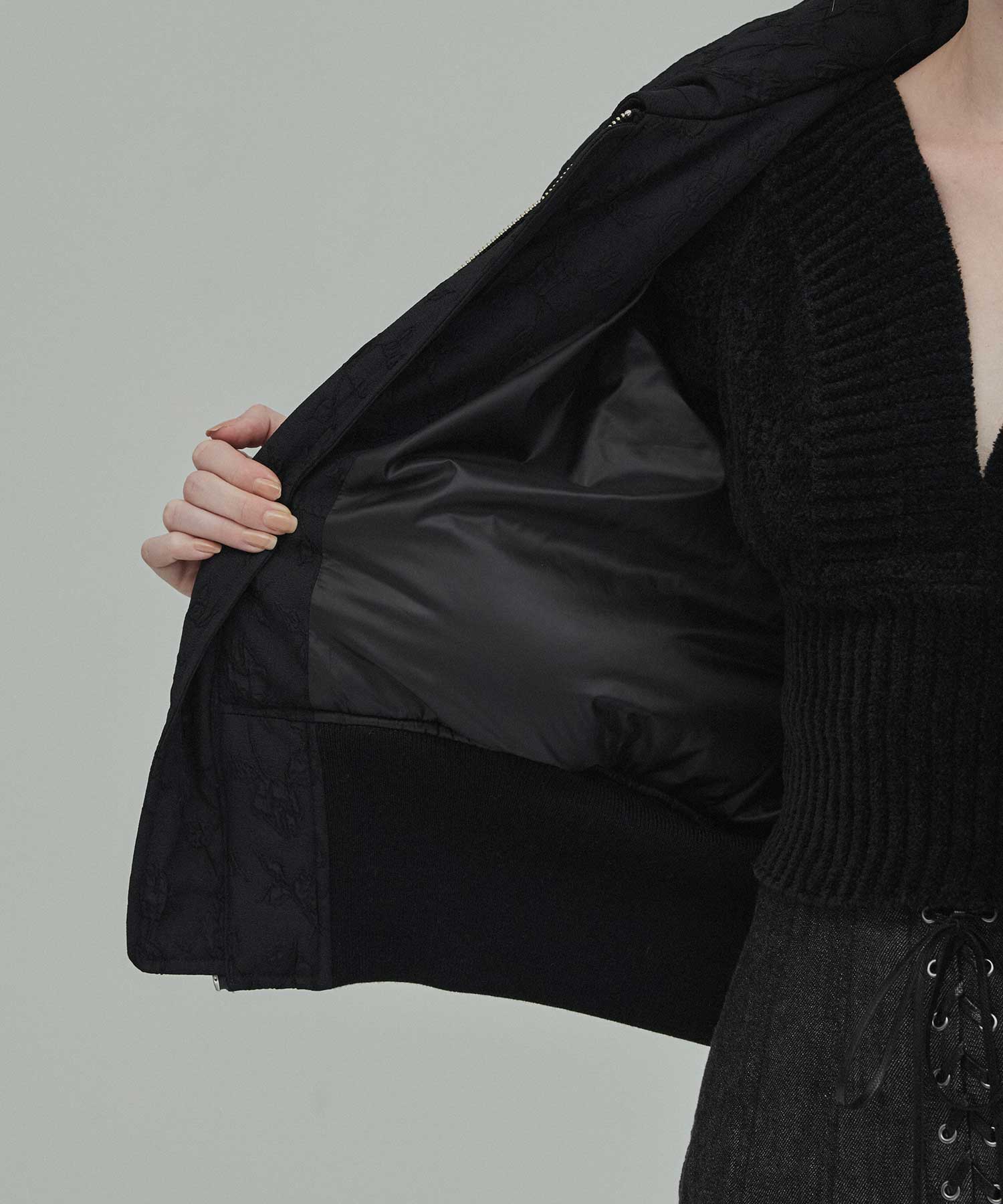 Floral jacquard bomber jacket FETICO