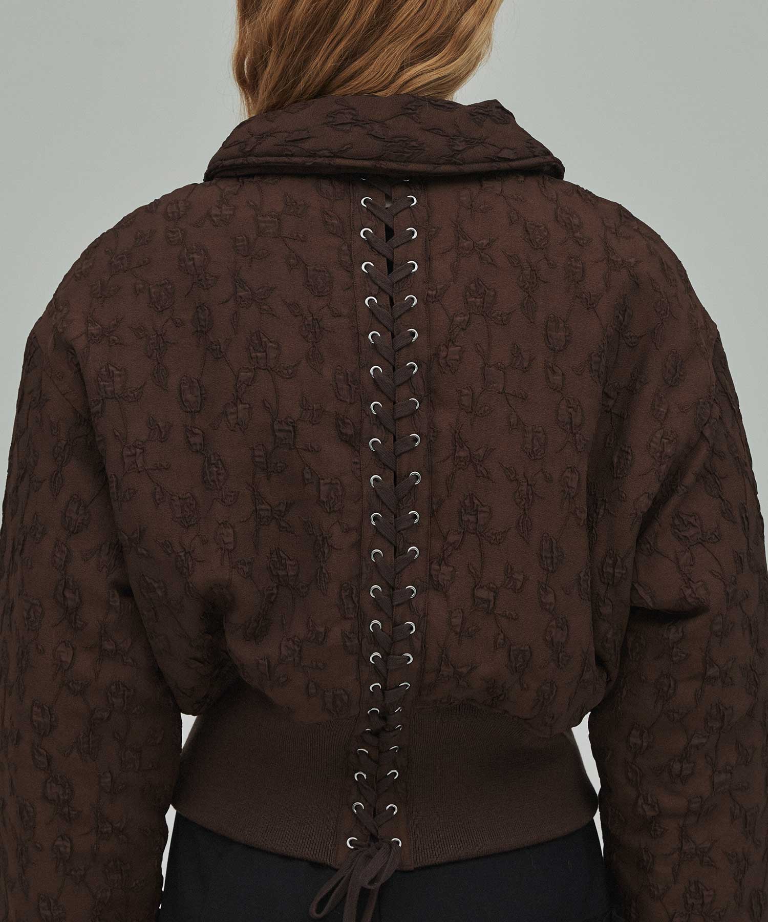 Floral jacquard bomber jacket FETICO