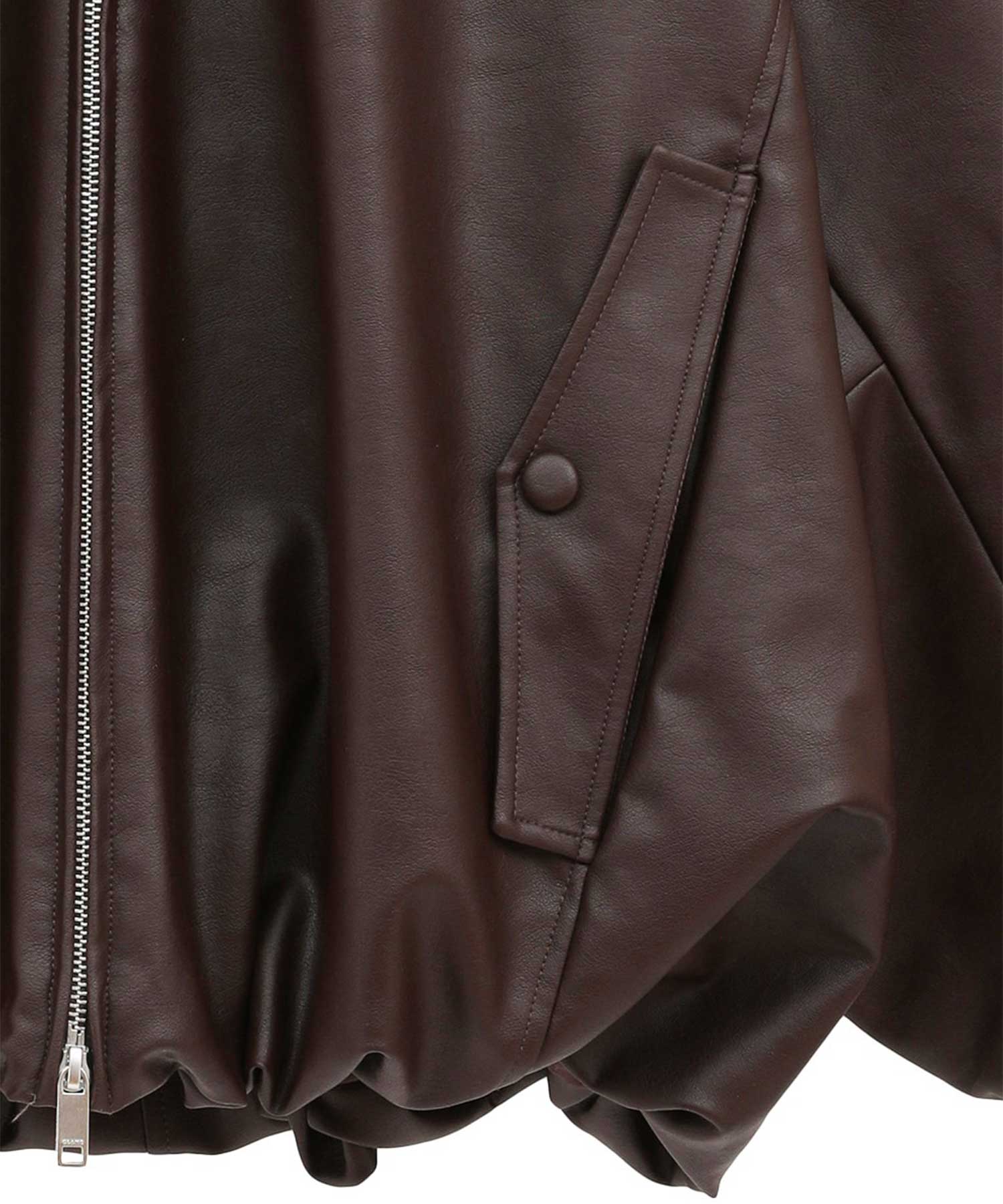 FAKE LEATHER BALLOON JACKET CLANE