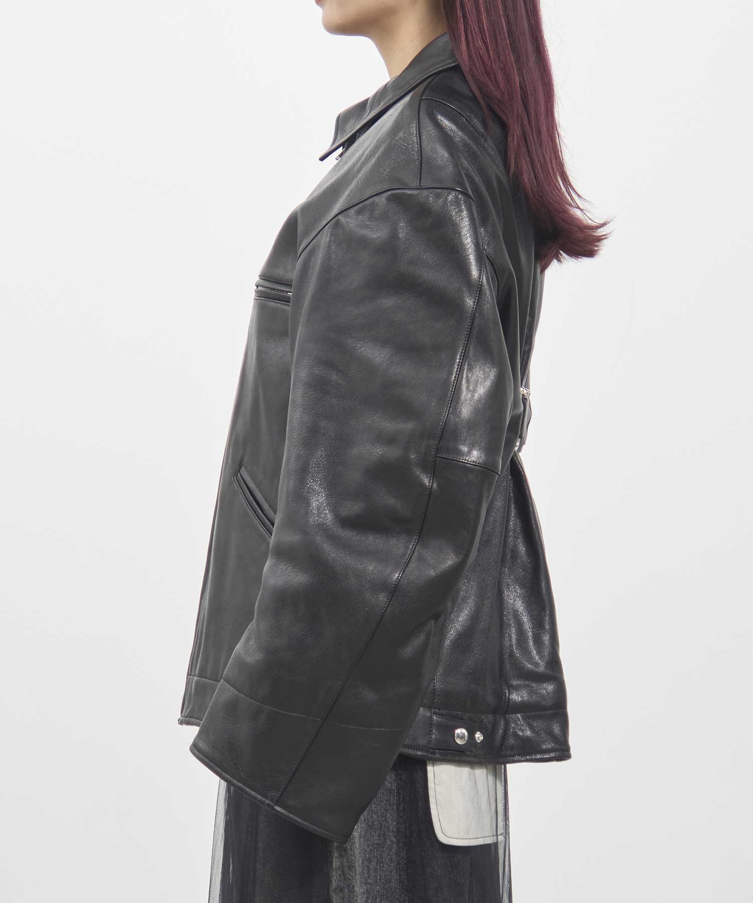 CJ-25147　Sheep Leather Jacket Chika Kisada