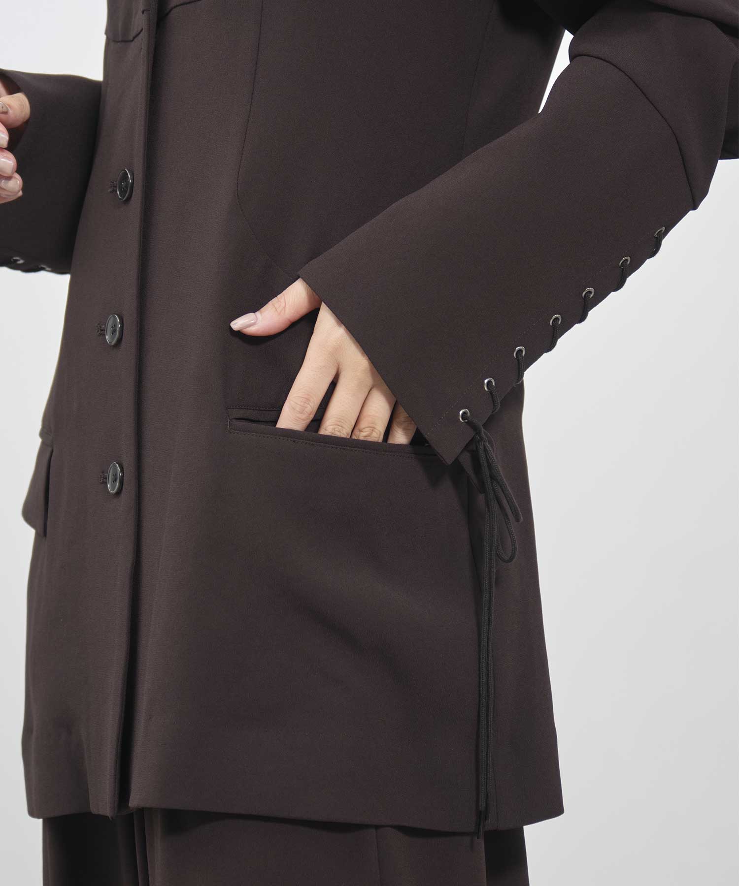 Crepe shirt jacket FETICO