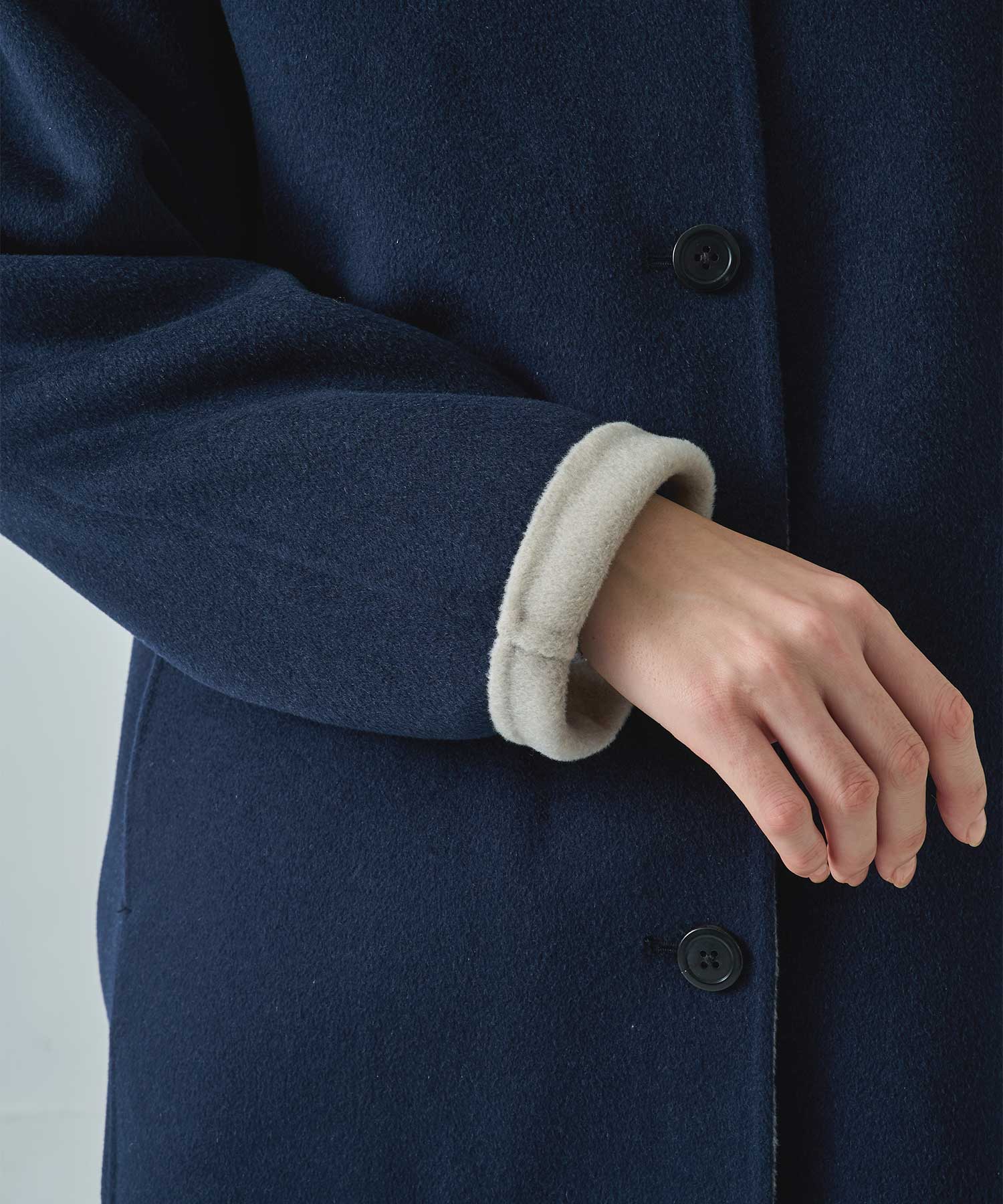 CASHMERE/SILK/WOOL SHORT COAT THE TOKYO