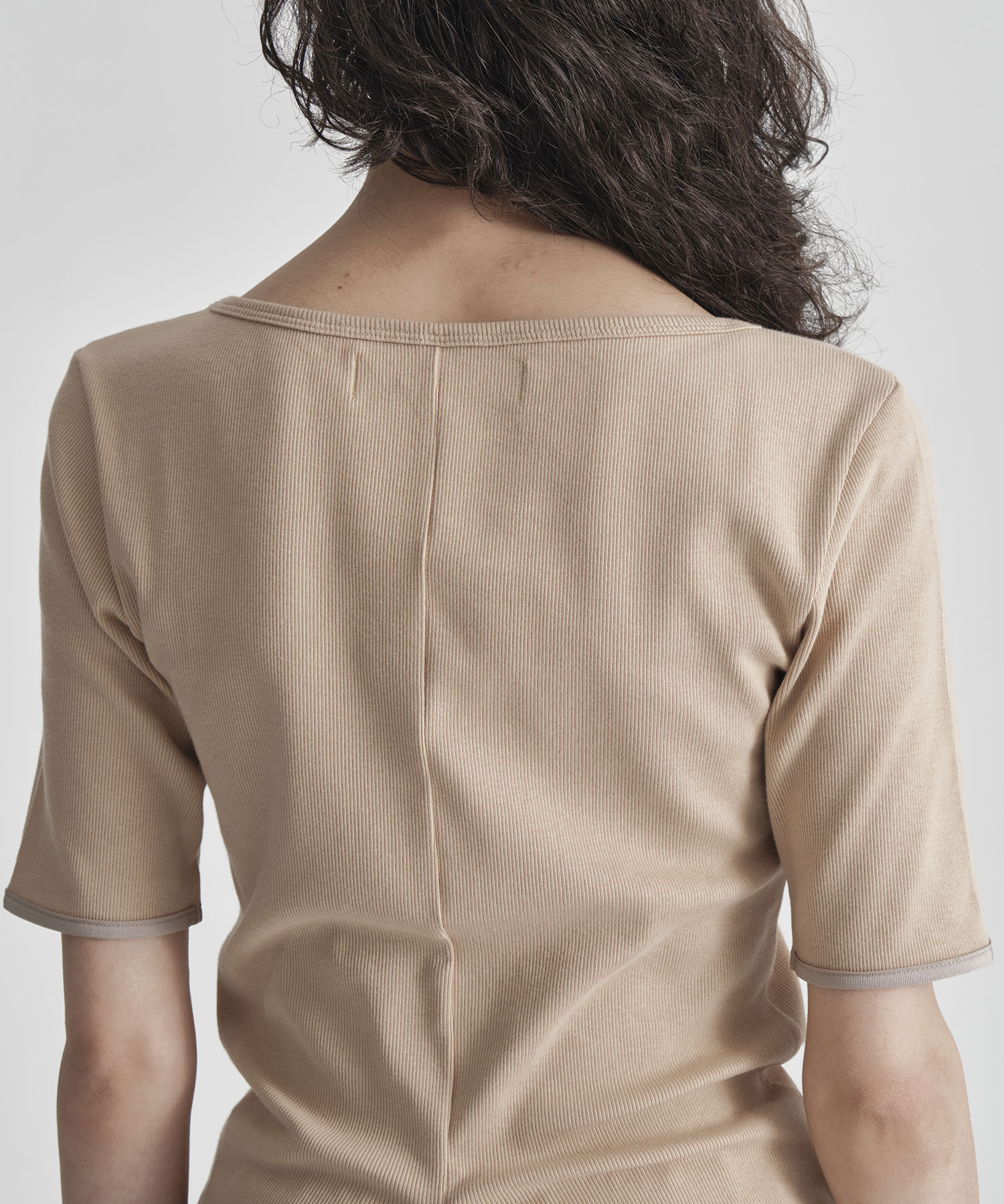 Boat Neck Rib Top THE TOKYO