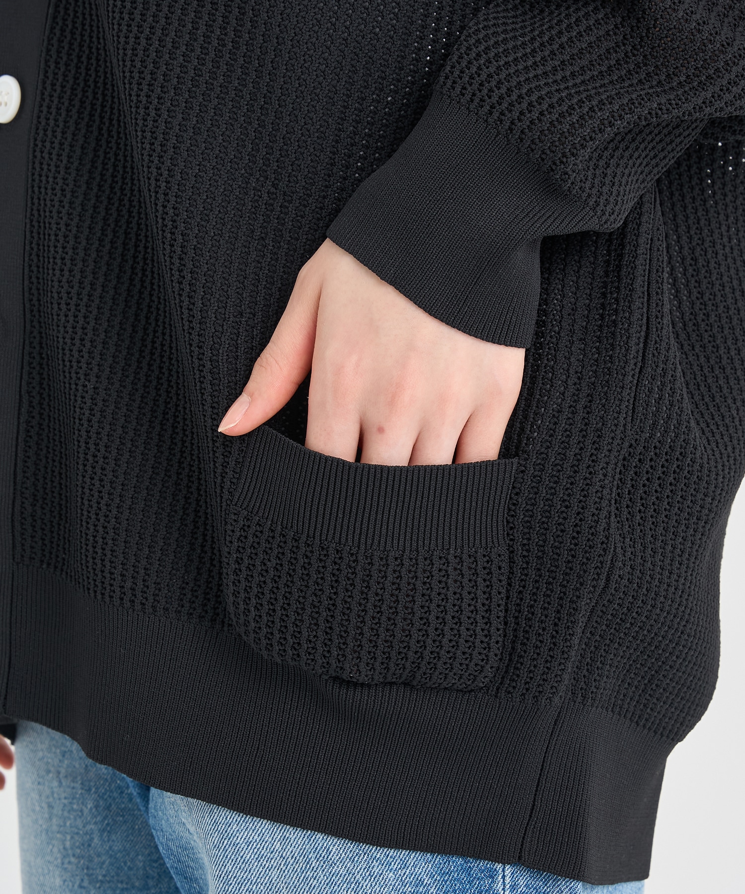 BIG KNIT V CD MESH MADISONBLUE