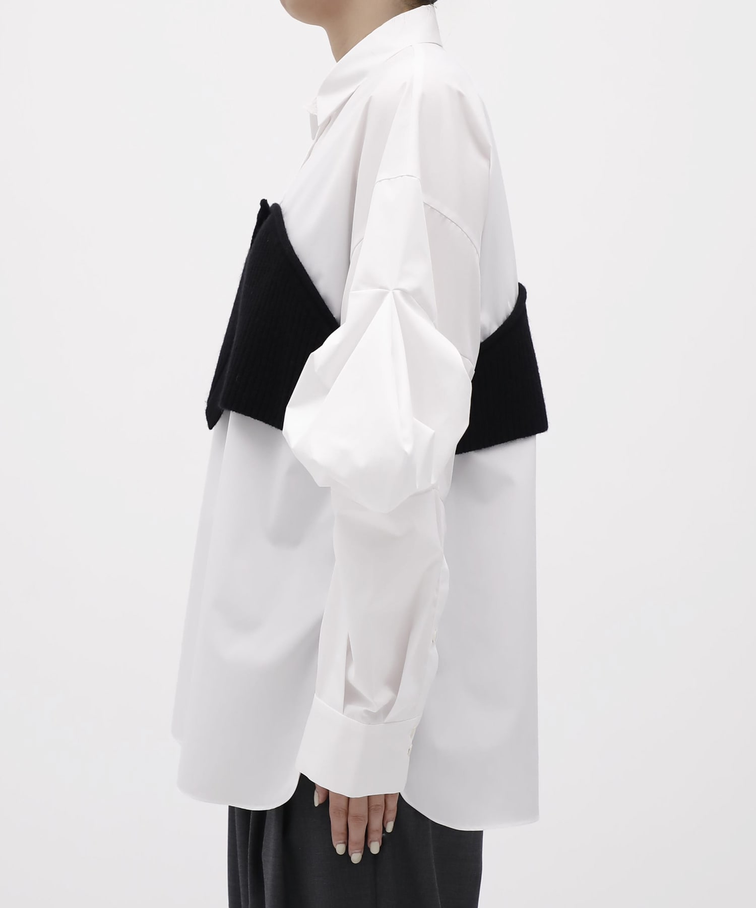 KNIT-DOCKING SHIRT ENFOLD