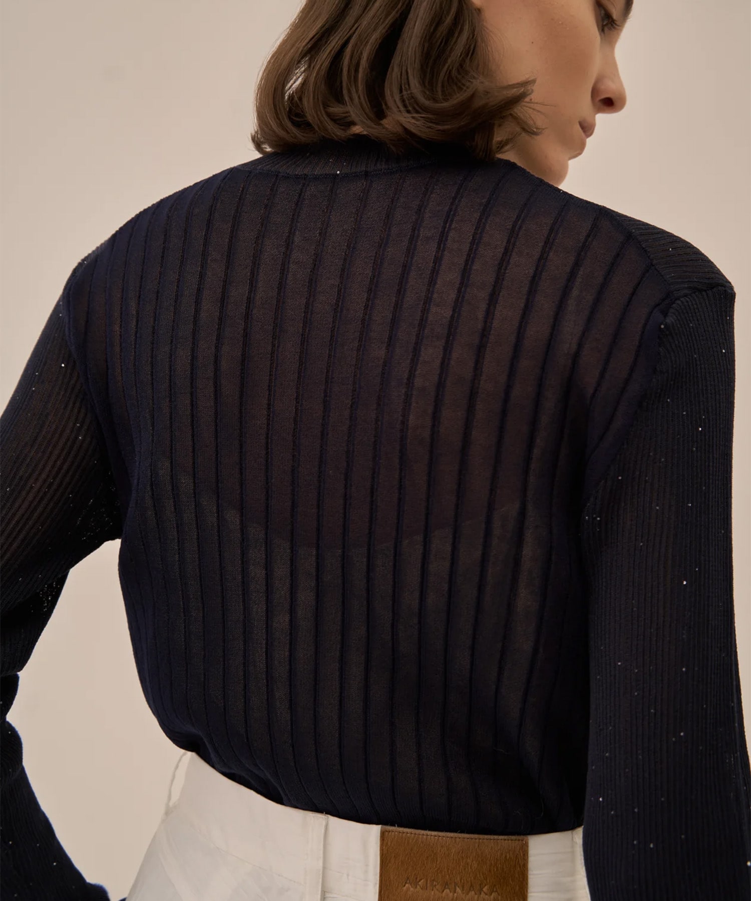 Basilia sequins knit pullover AKIRANAKA