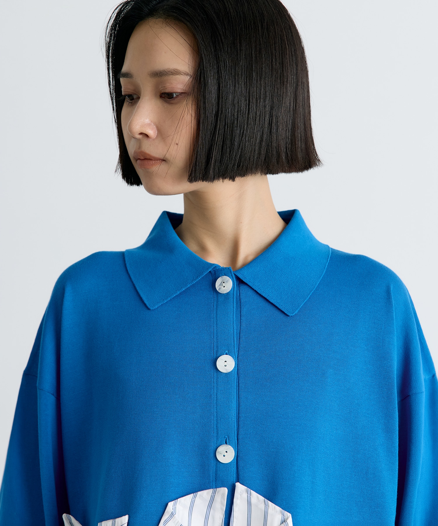 TACK DOCKING-HEM CARDIGAN ENFOLD