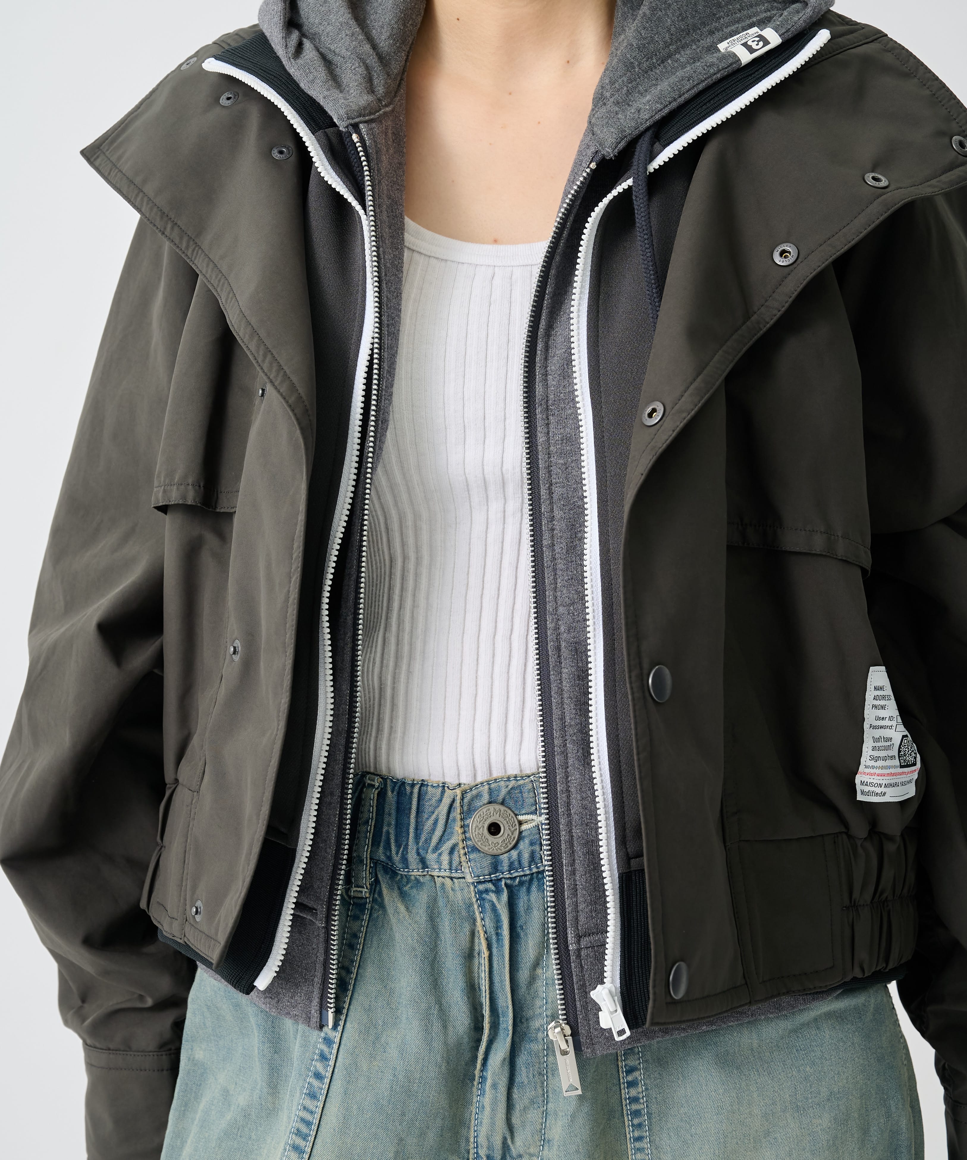 THREE LAYERED BONBER JACKET Maison MIHARA YASUHIRO