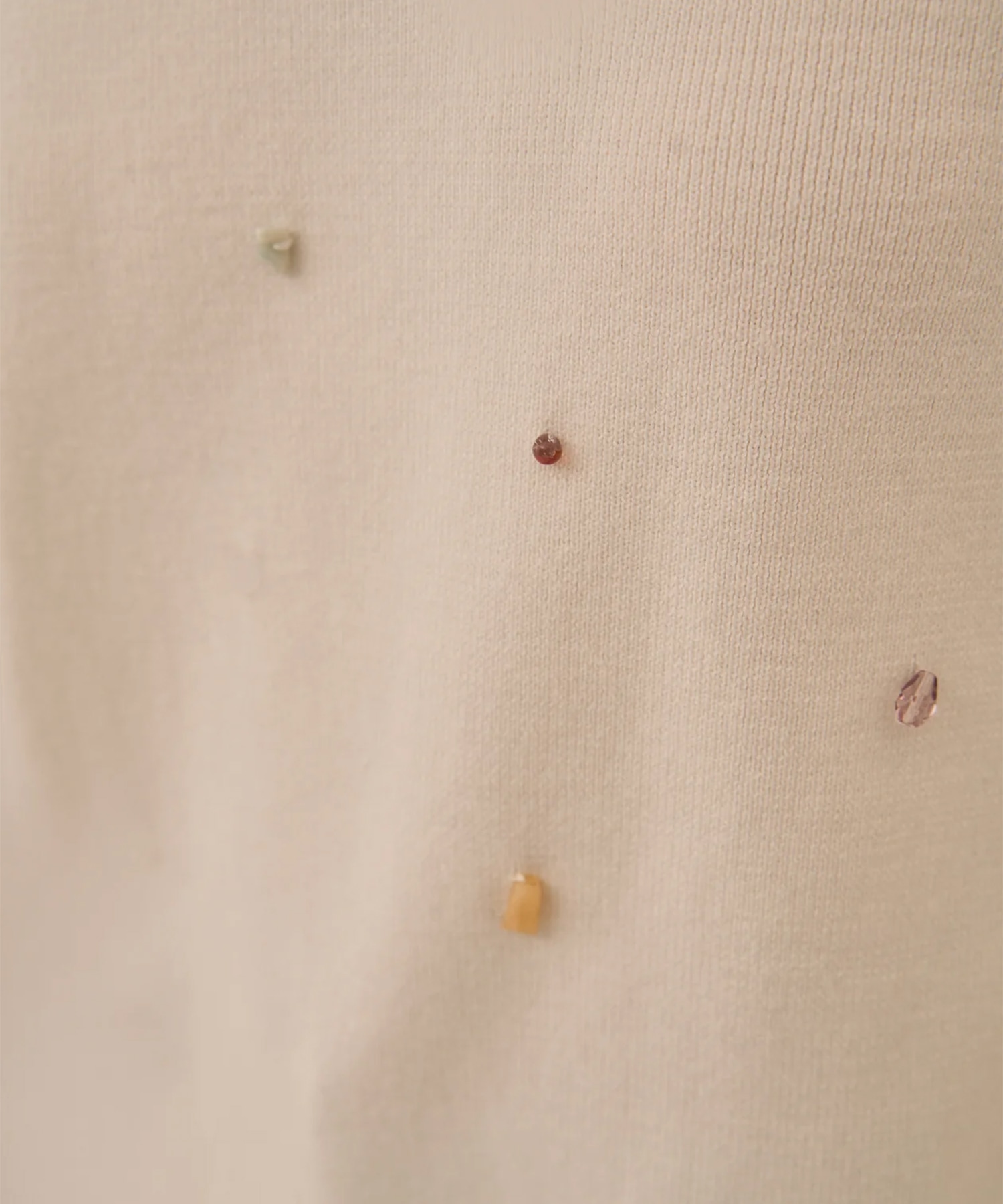 Aila glass beads&ores knit pullover WH AKIRANAKA