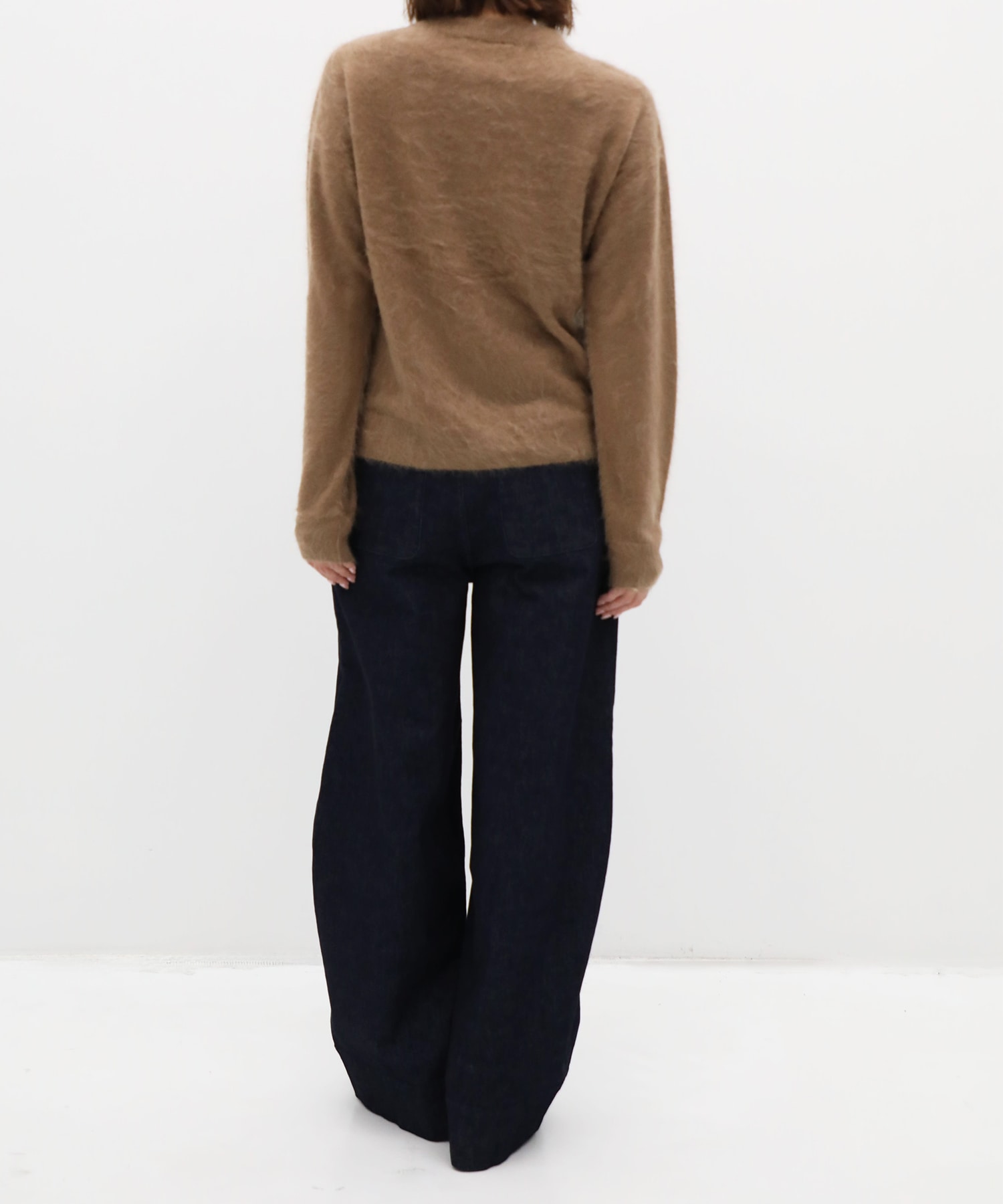 ROYAL CASHMERE FUR CREWNECK CARDIGAN ATON