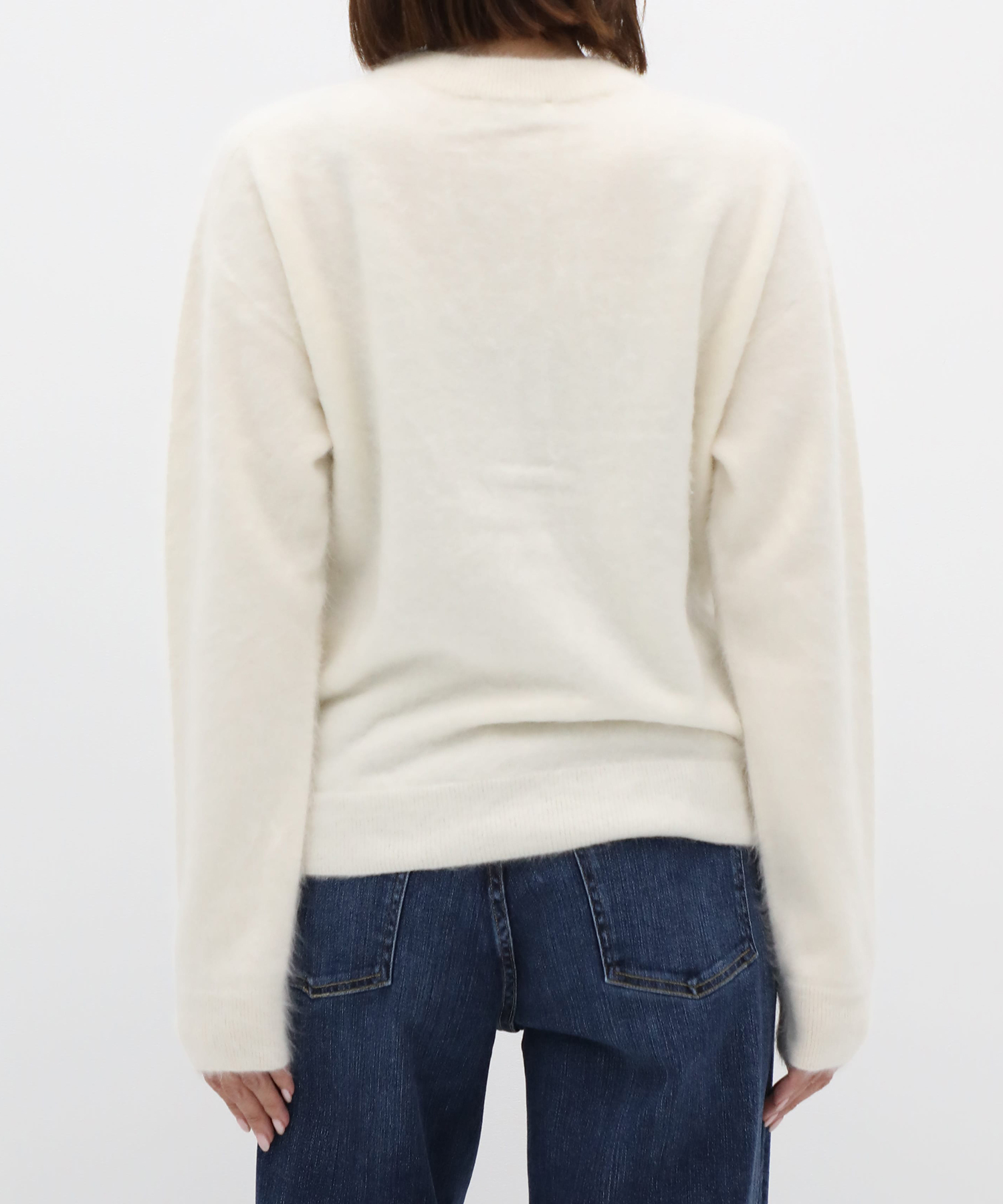 ROYAL CASHMERE FUR CREWNECK CARDIGAN ATON