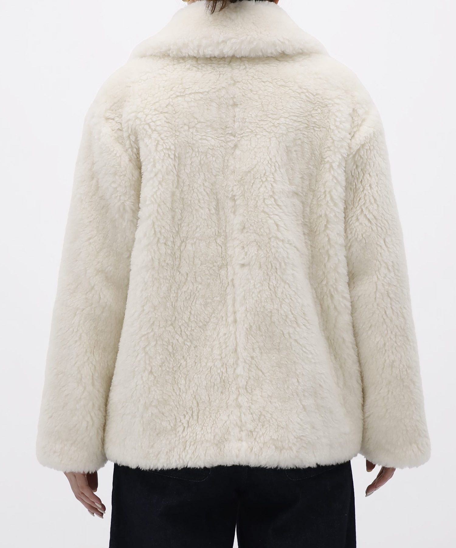 WOOL BOA WIDE COLLAR COAT FETICO