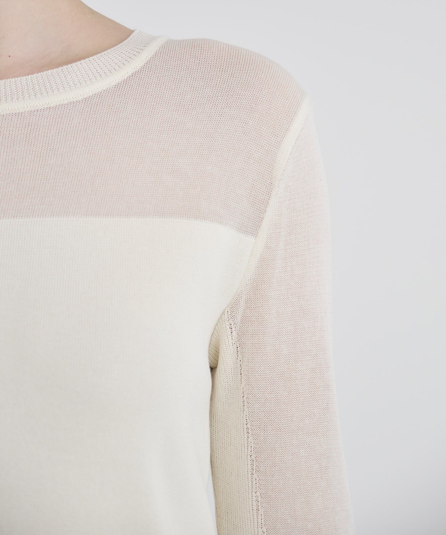 Sheer line Knit Tops RITAN
