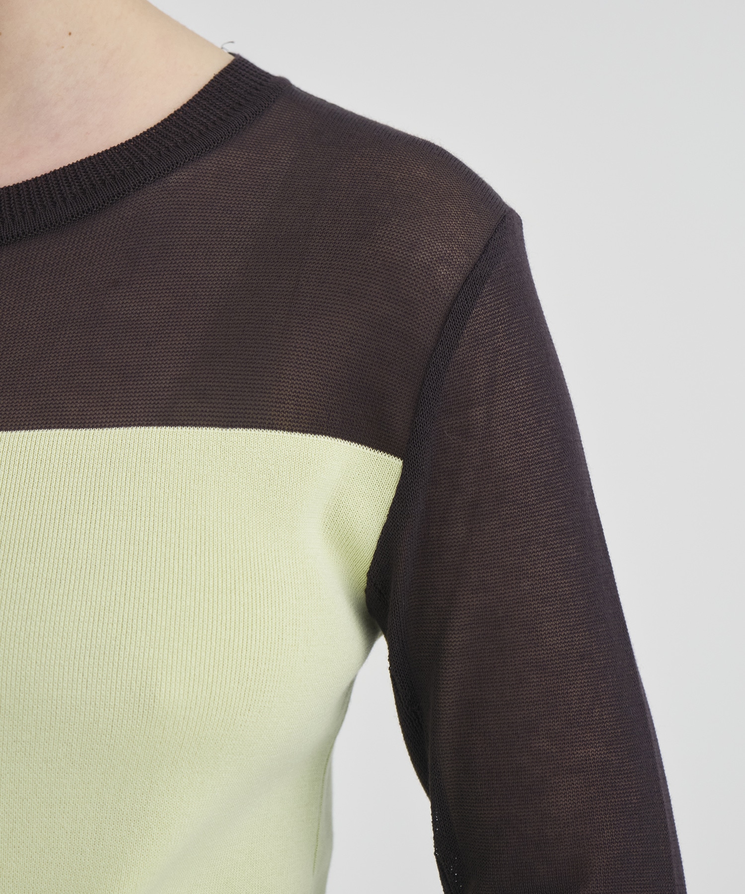 Sheer line Knit Tops RITAN
