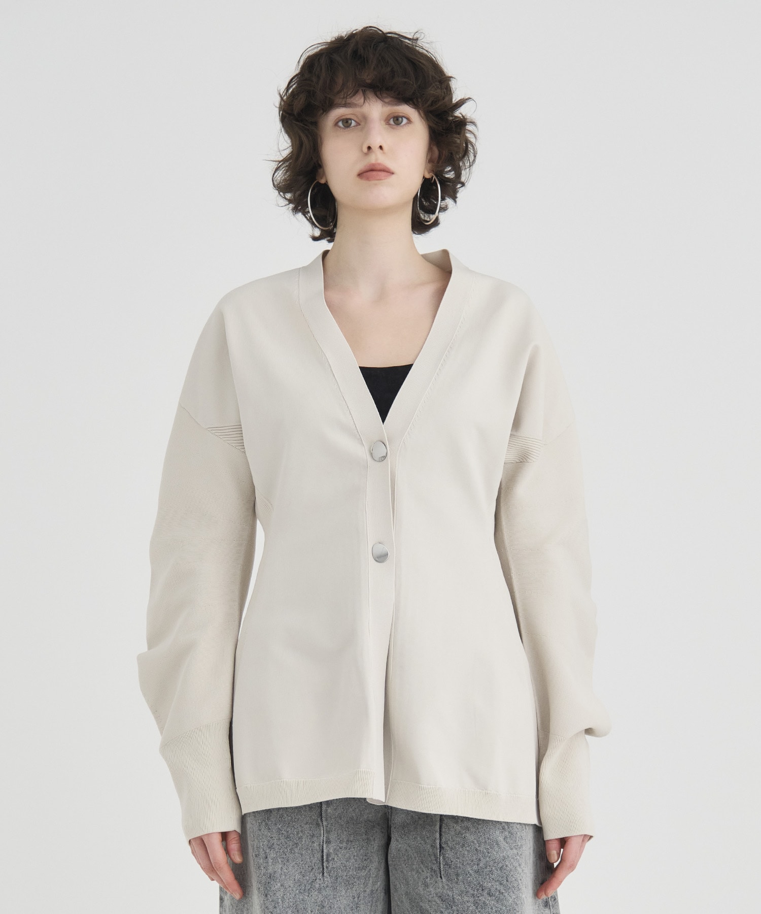 Arch Sleeve Knit Cardigan RITAN