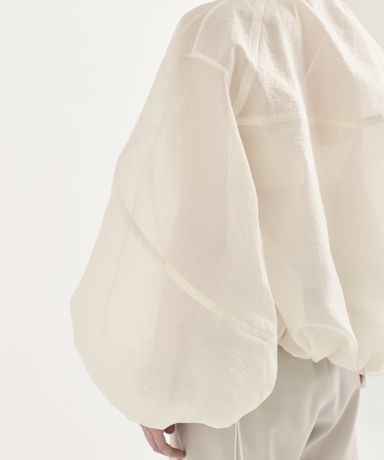 Rough Over Sheer Blouson RITAN