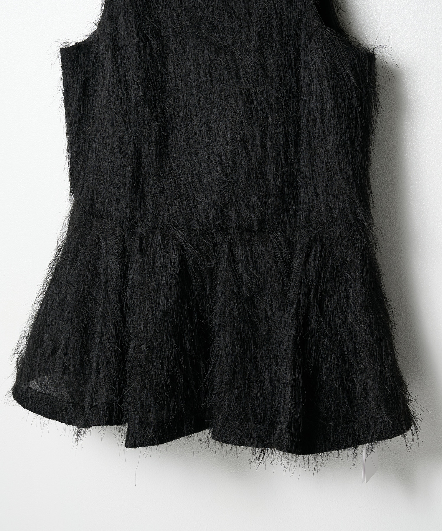 Shaggy Jacquard Peplum Tops RITAN