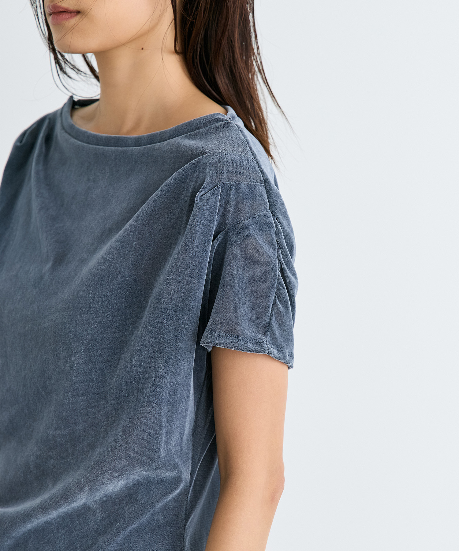 Velour One Shoulder T-Shirt RITAN