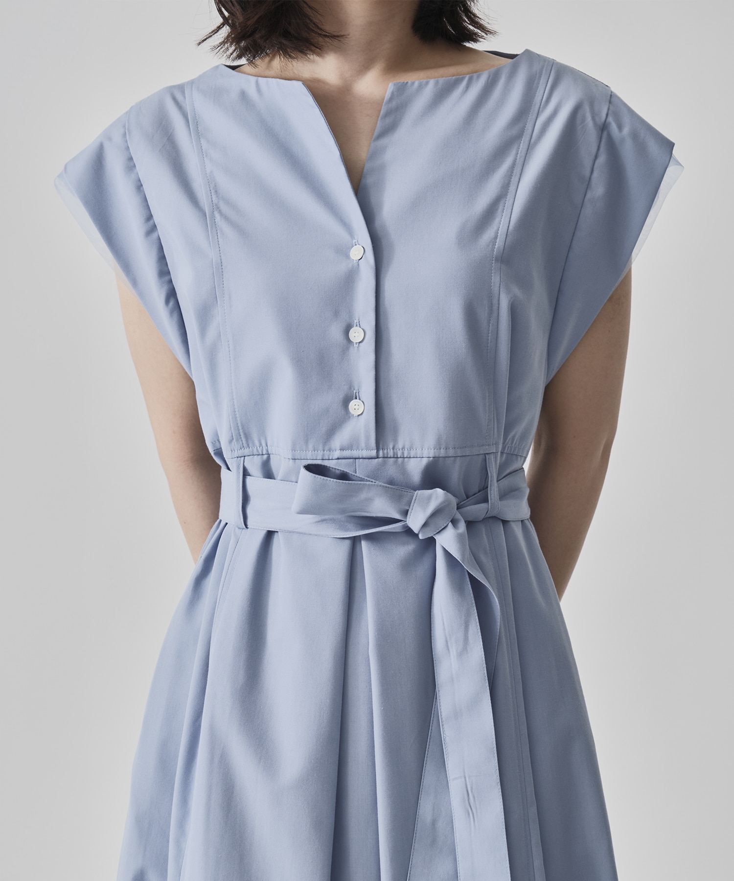 Chambray Belted Dress CITY TOKYO