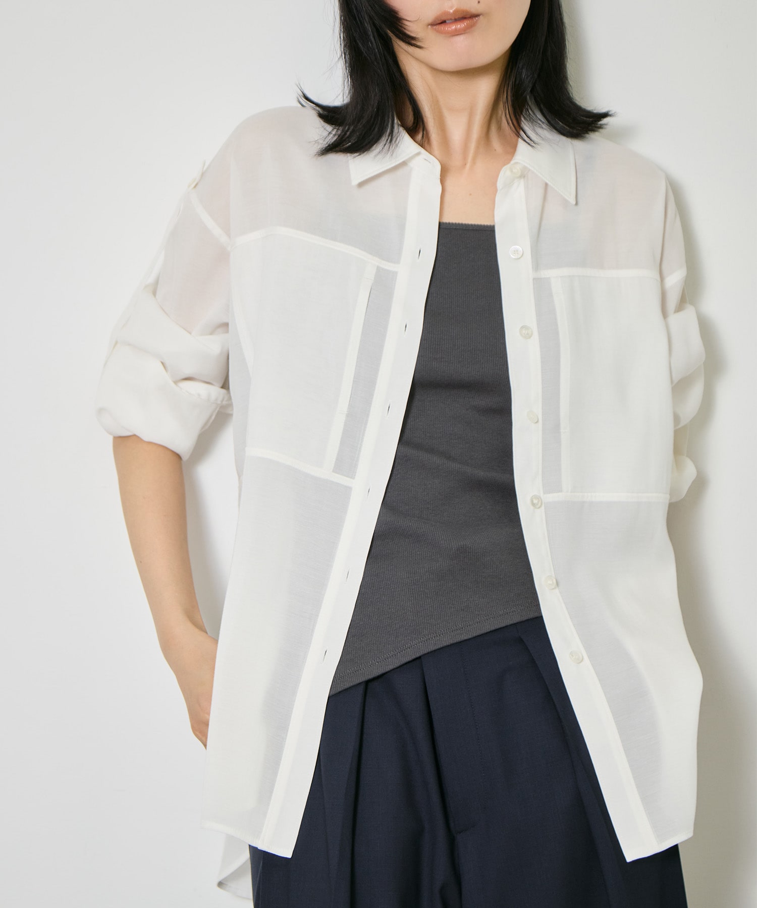 Silk Sheer Over Shirt CITY TOKYO