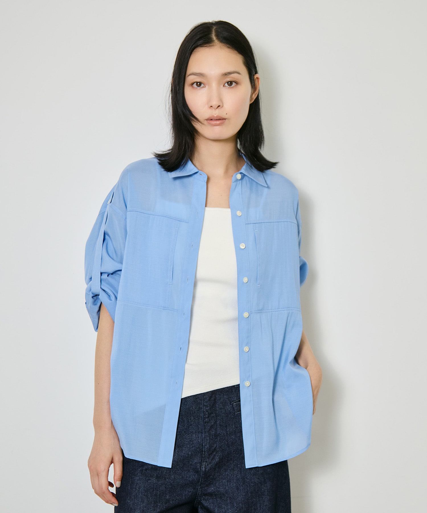 Silk Sheer Over Shirt CITY TOKYO