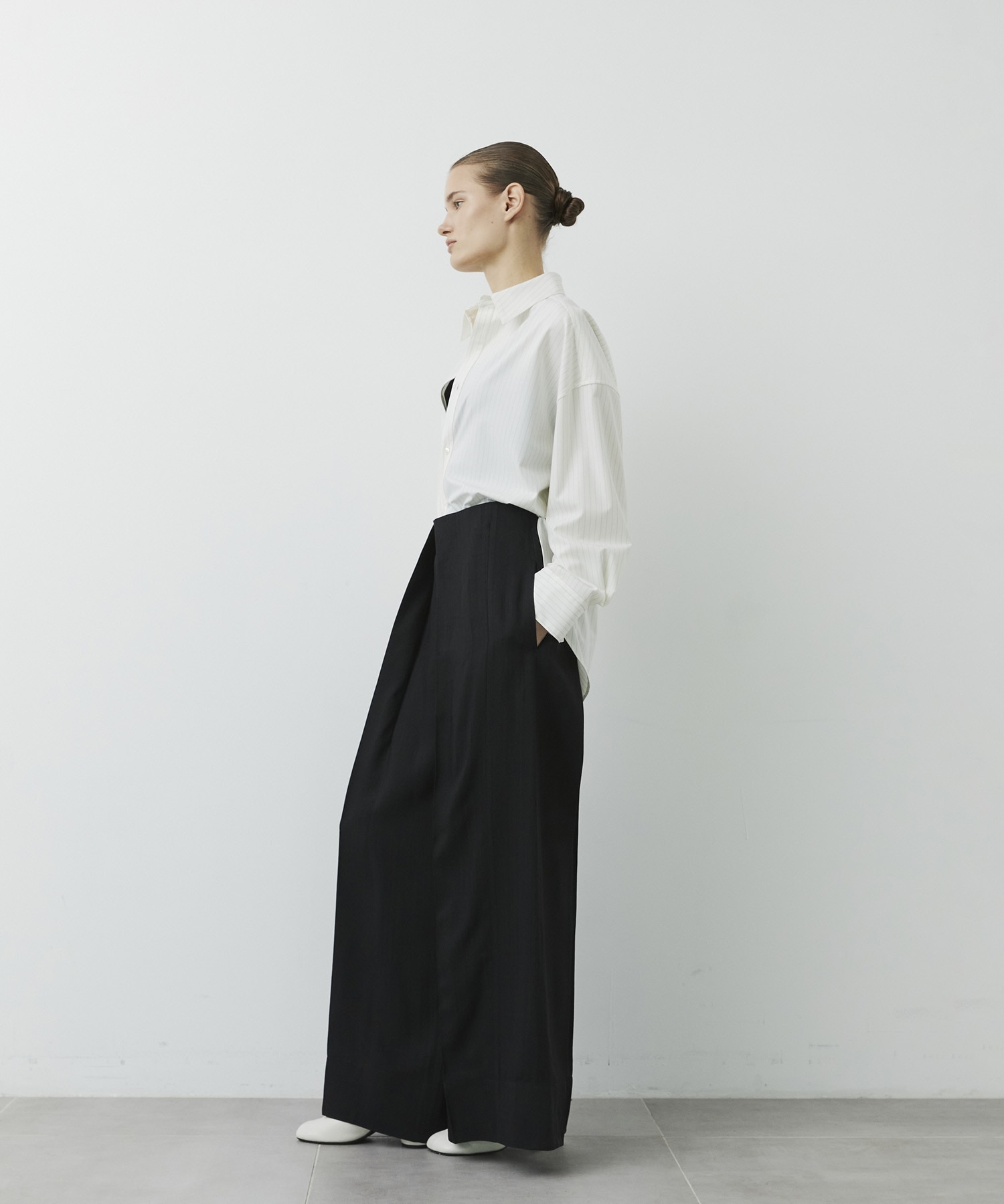 Viscose Twill Flare Trousers CITY TOKYO