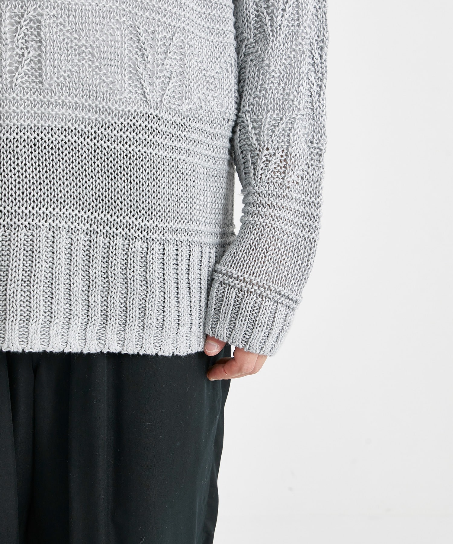 Linen fisherman Knit(1 GREY): th products: MEN｜THE TOKYO ONLINE STORE