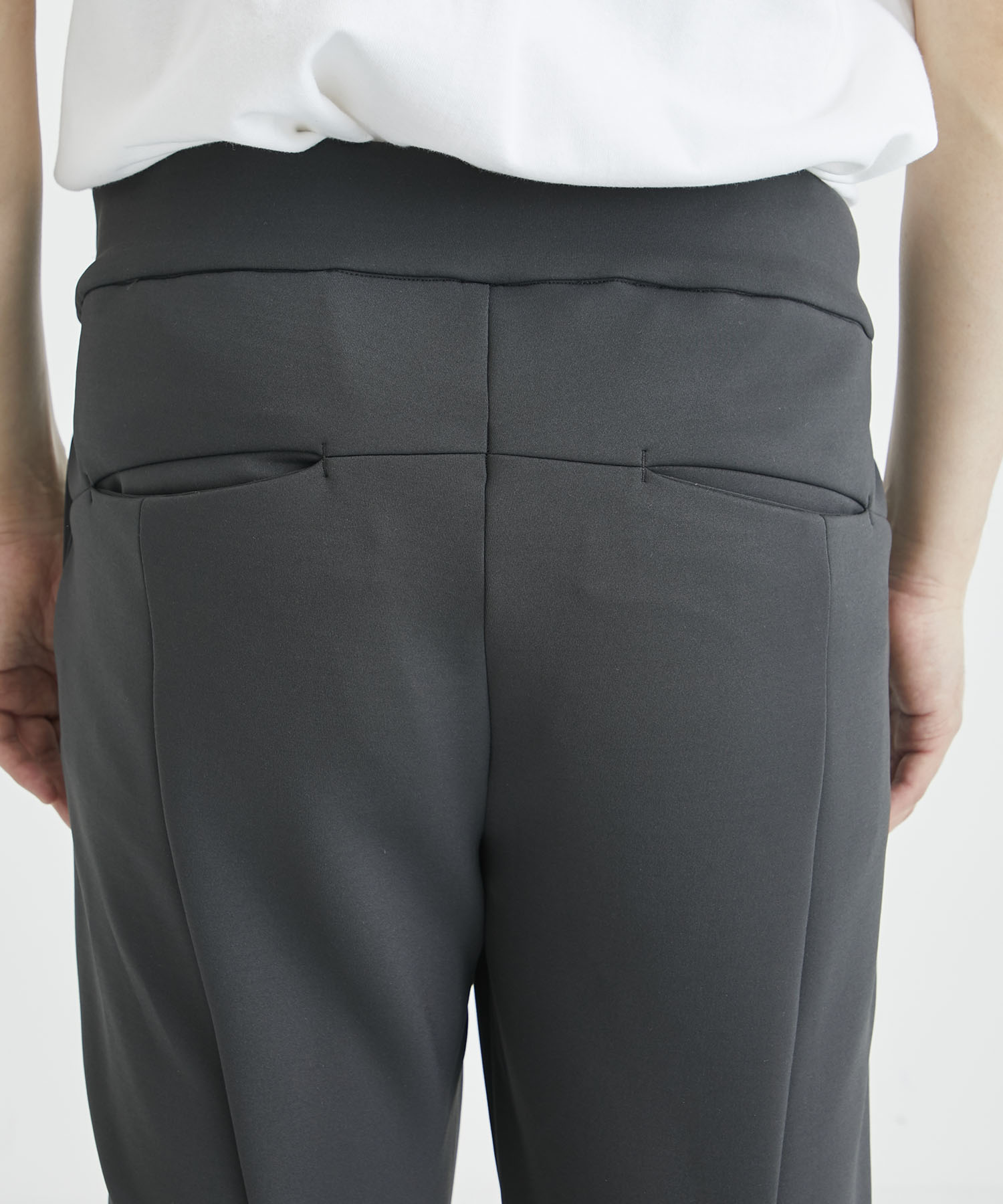 STRETCH SMOOTH ZIP JOGGER TROUSERS ATTACHMENT