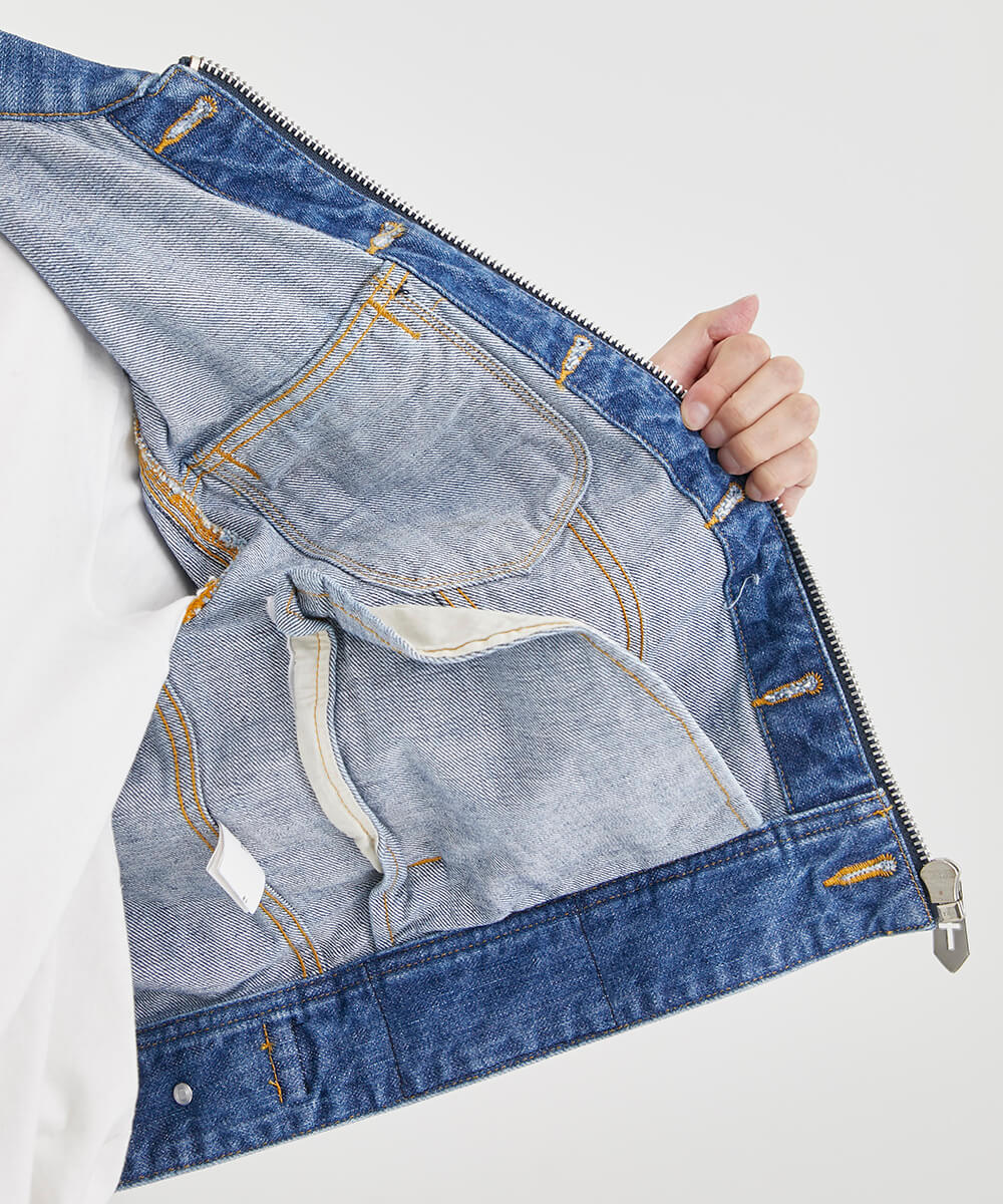 ○日本正規品○ MASU [23SS] FADED TRUCKER SOBO STORE DENIM “FADED