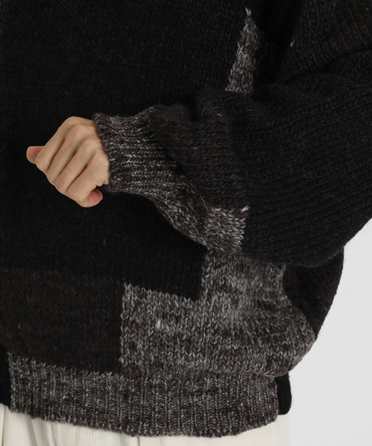 コロナウィルス YOKE INTARSIA BLOCKING CREWNECK SWEATER | www ...