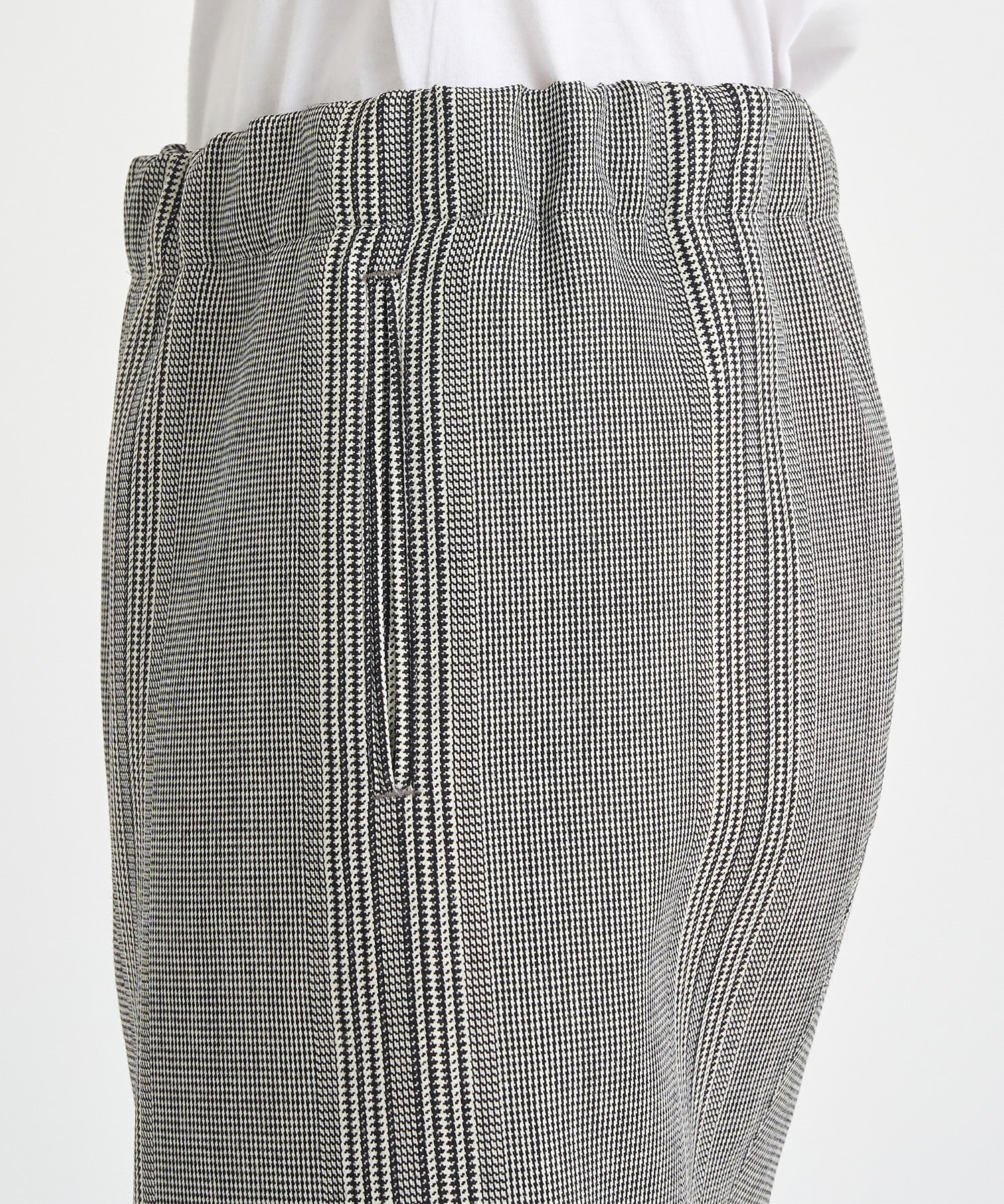 Striped Wool Wide-leg DrawstringTrouser OVERCOAT