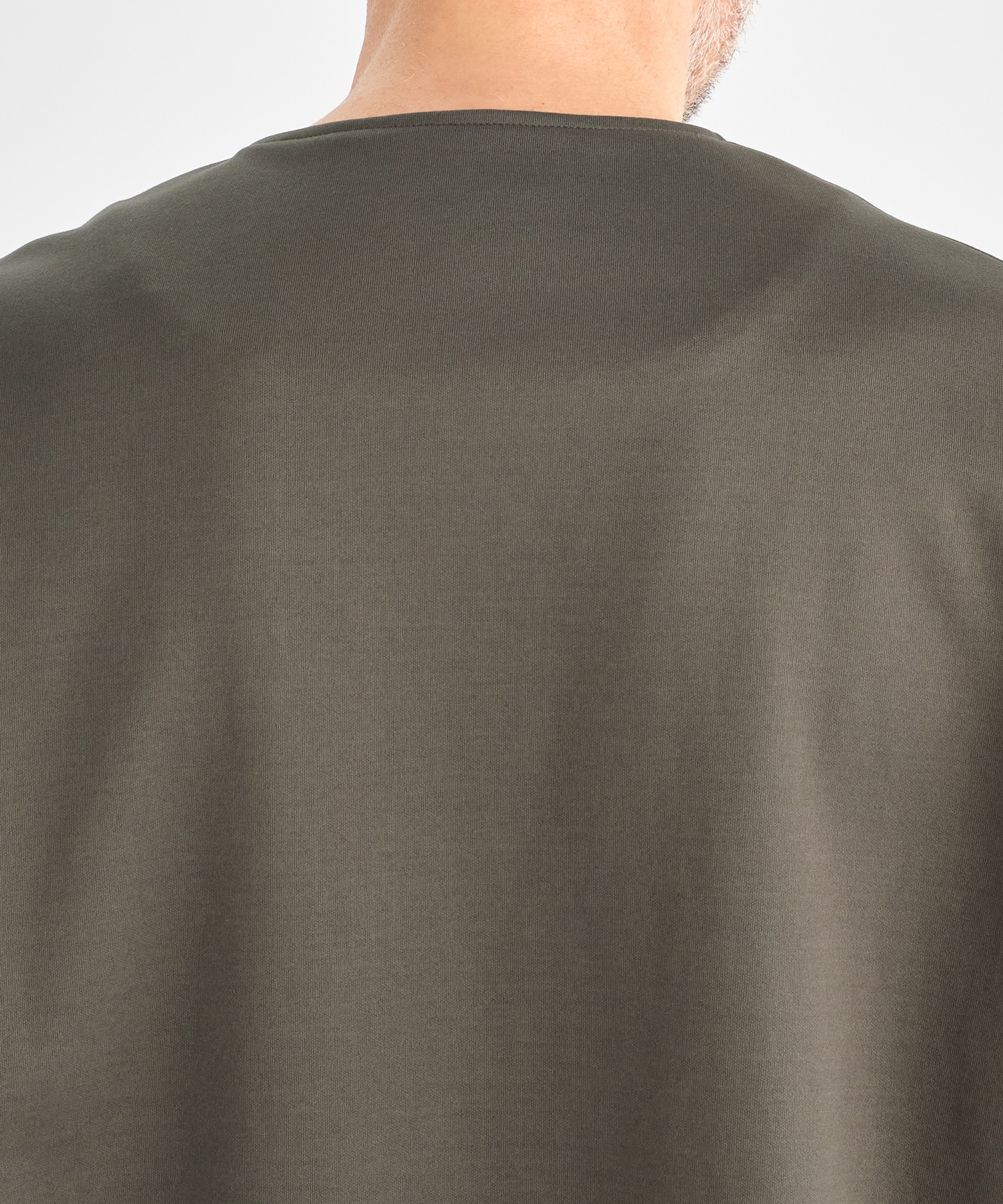 RERACS FRONT TUCK HENLY NECK T-SHIRT THE RERACS