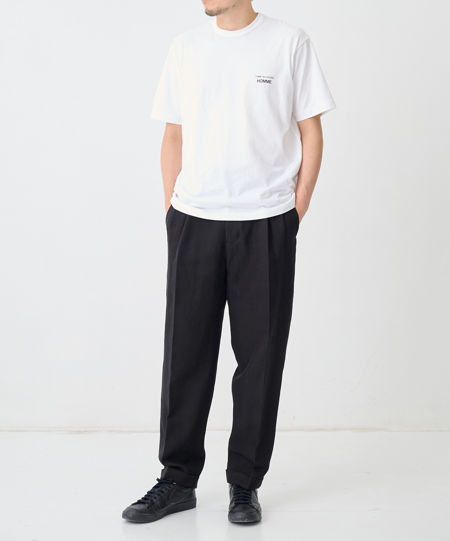 【コムデギャルソンオム】綿天竺 製品プリント S/S Tee COMME des GARCONS HOMME