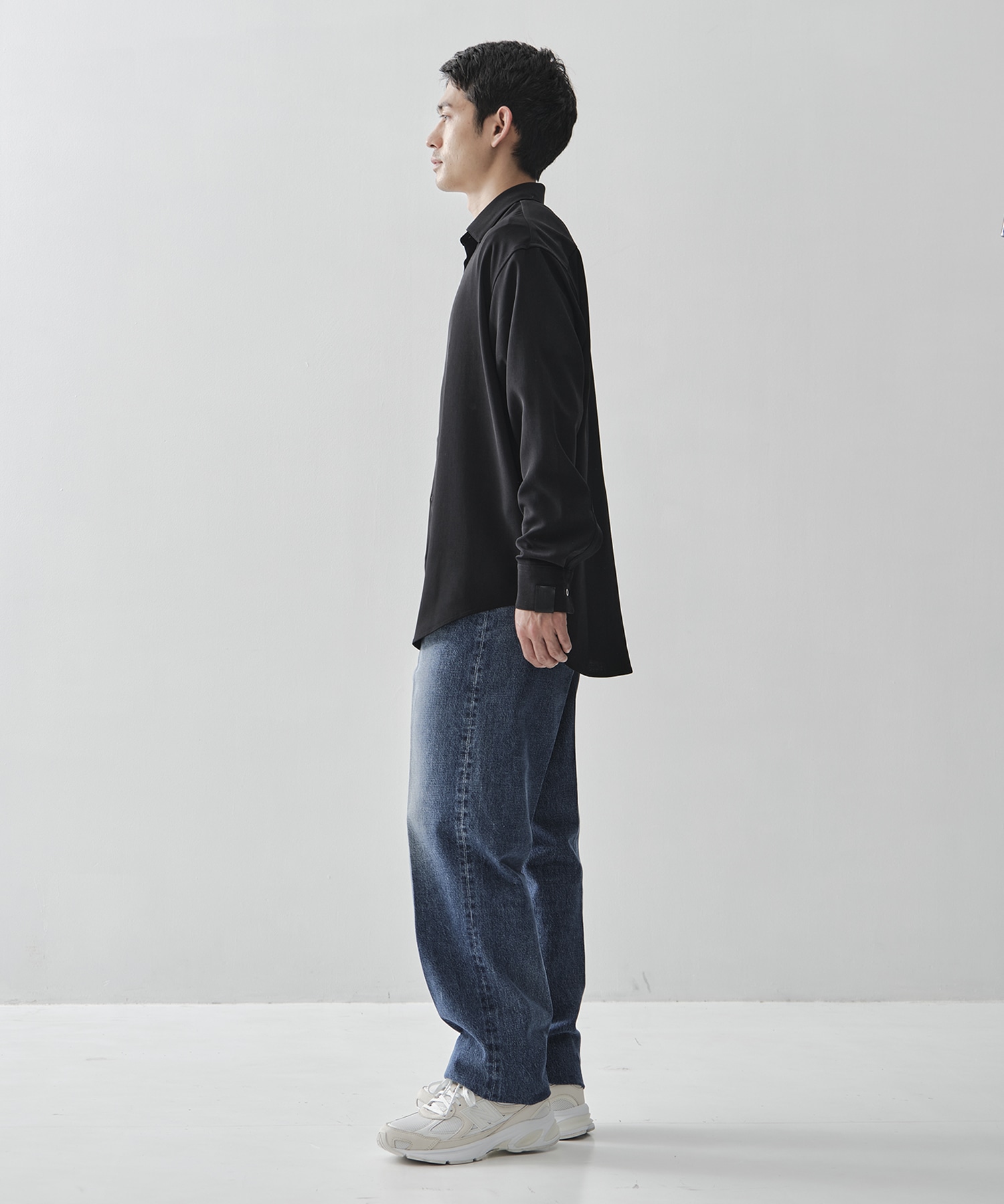 別注TWIST WOOL GAUZE LOOSE FIT SHIRT ATON