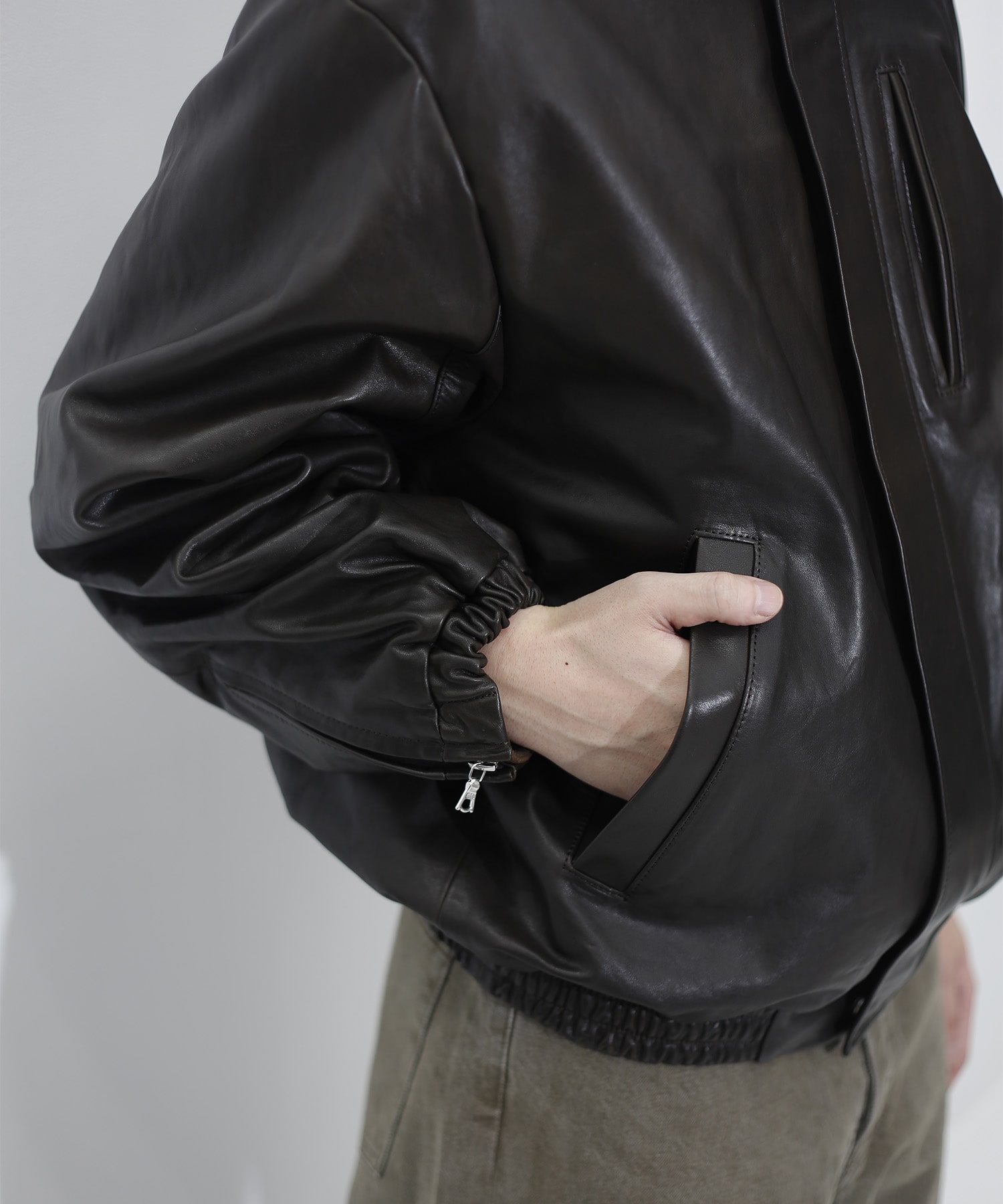 【シュタイン】ST.1549 MOUTON COLLAR CALF ZIP JACKET ssstein