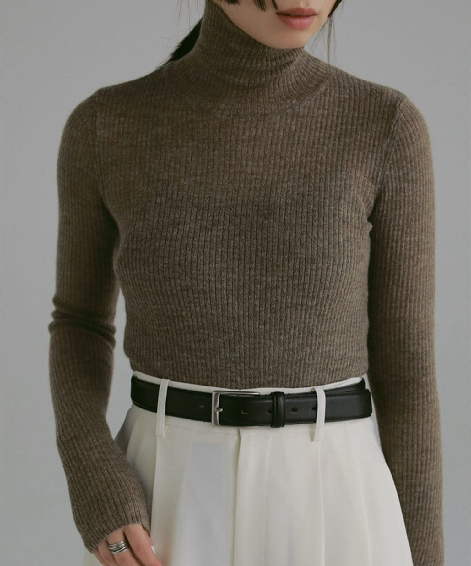 mohair sheer turtle knit Louren