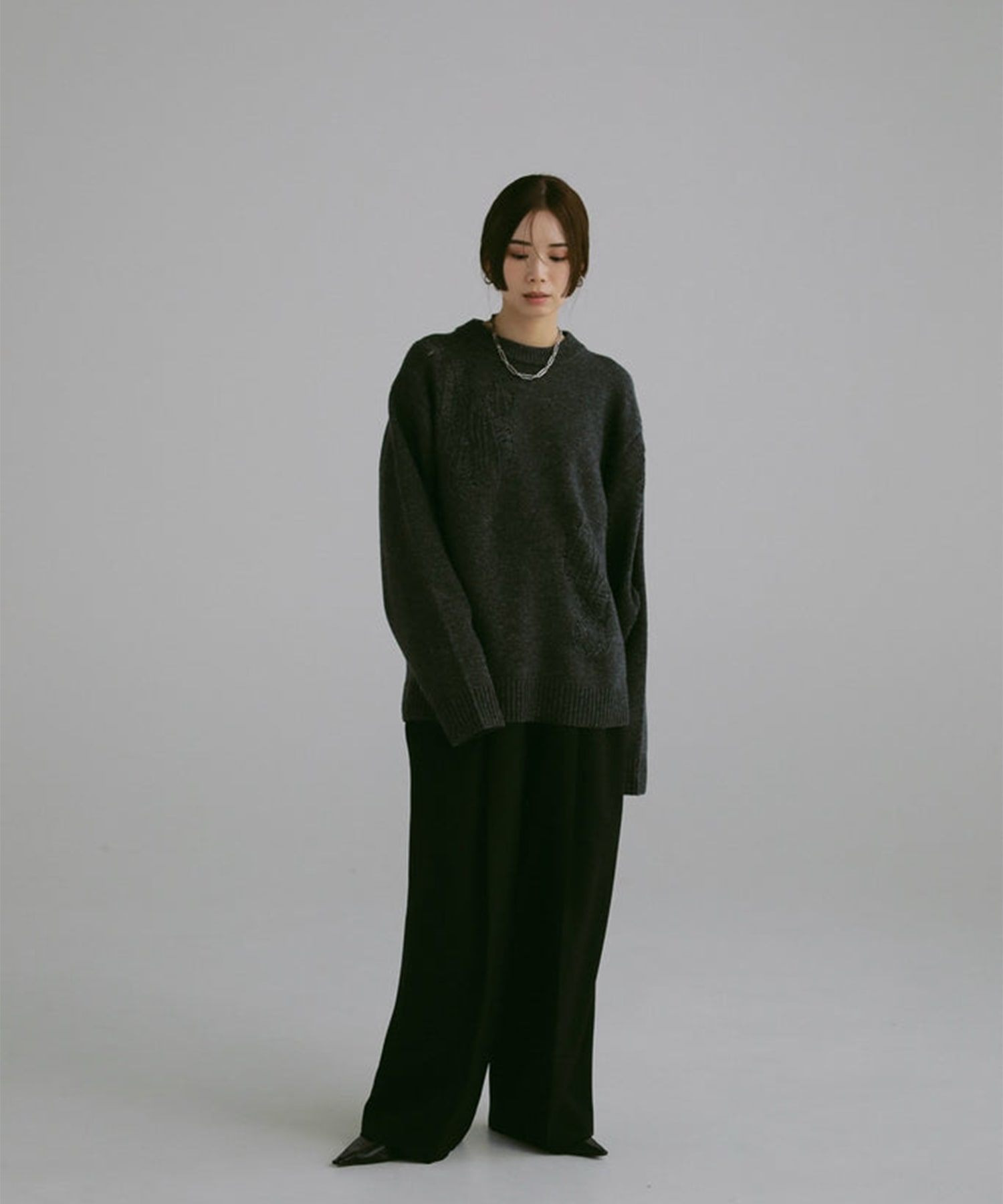 embroidery knit pullover Louren