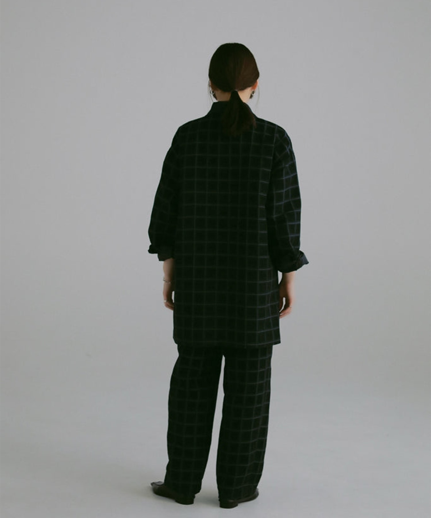 velvet jacquard check blouson Louren