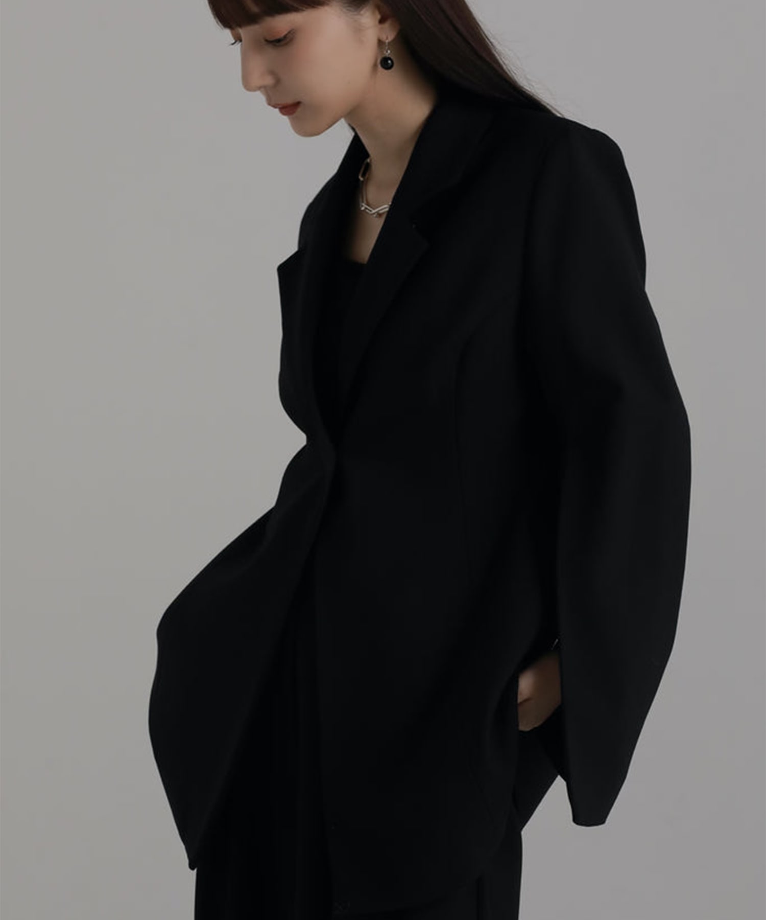 slit sleeve tailored jacket Louren