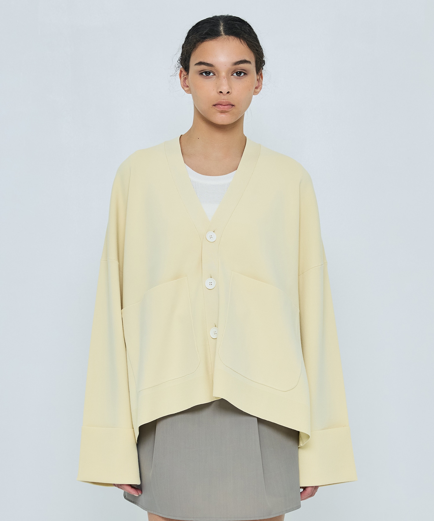 BOX WIDE-CARDIGAN ENFOLD