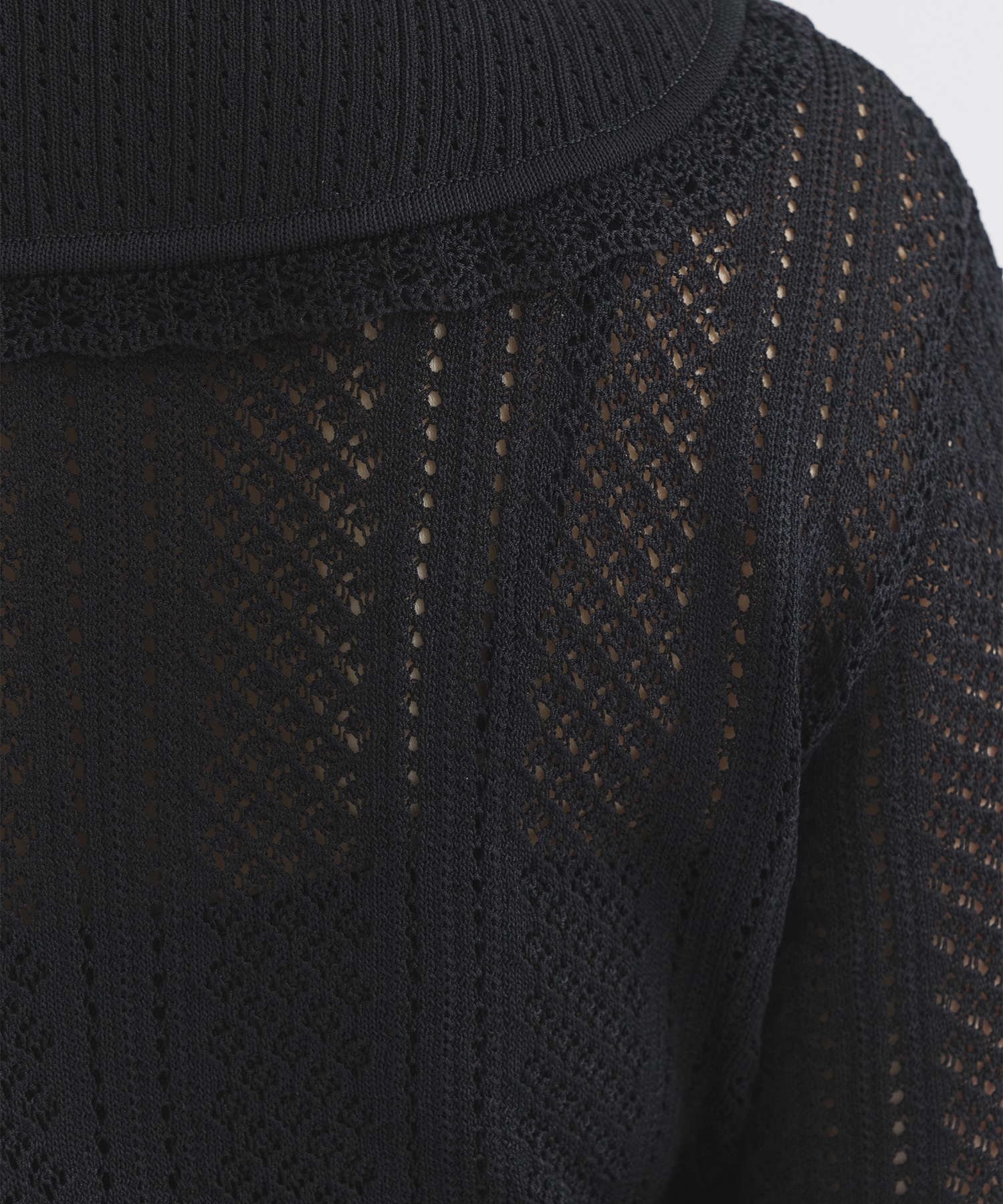 LACE KNIT SAILOR COLLAR BODYSUIT FETICO