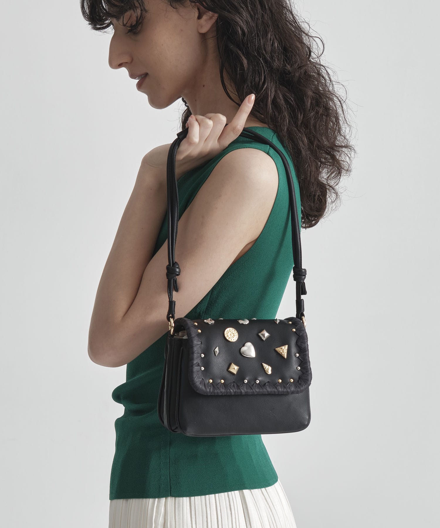 FLAP BAG S(assort studs) TESSEN CREATION