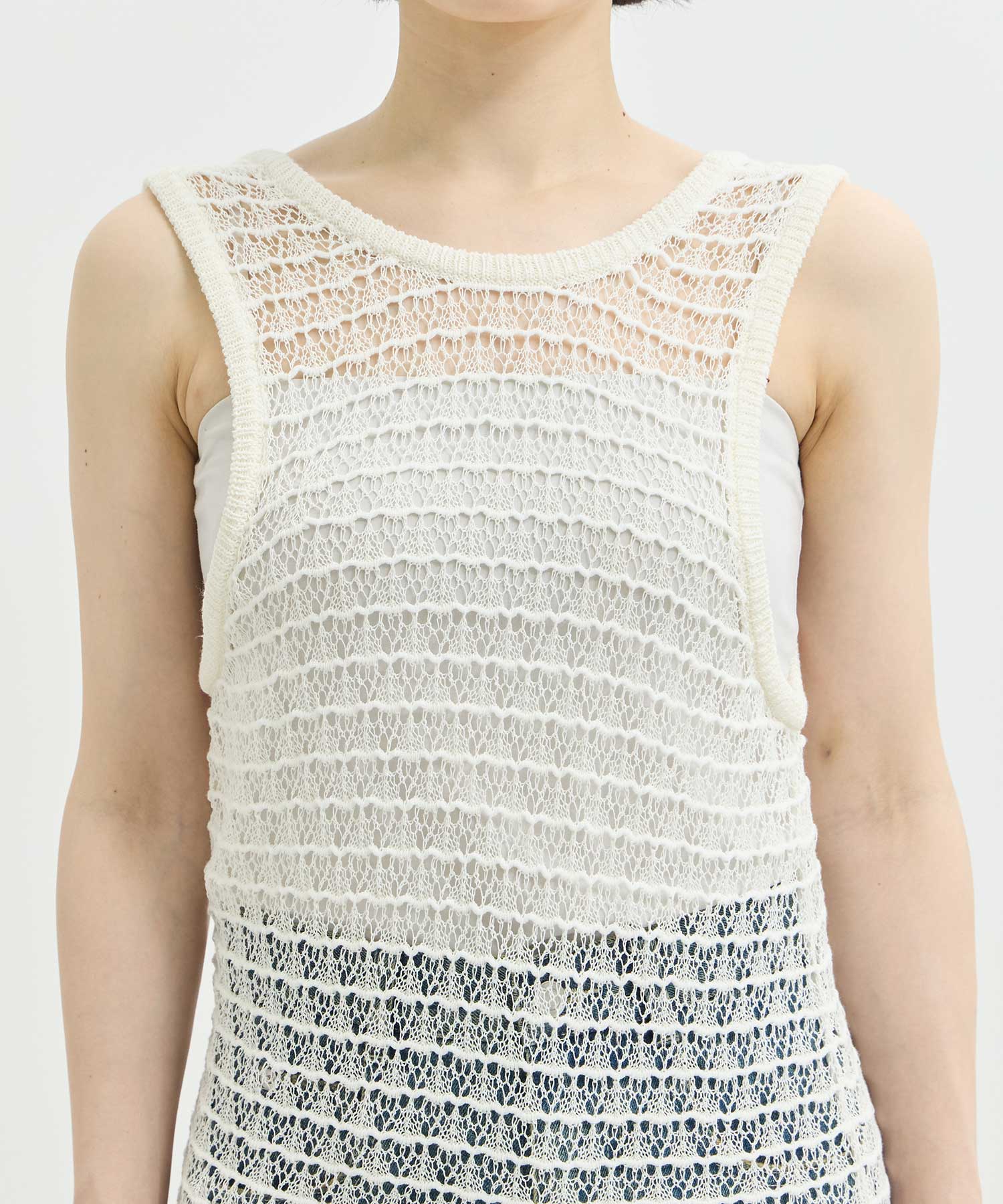 lacework knit one piece Louren