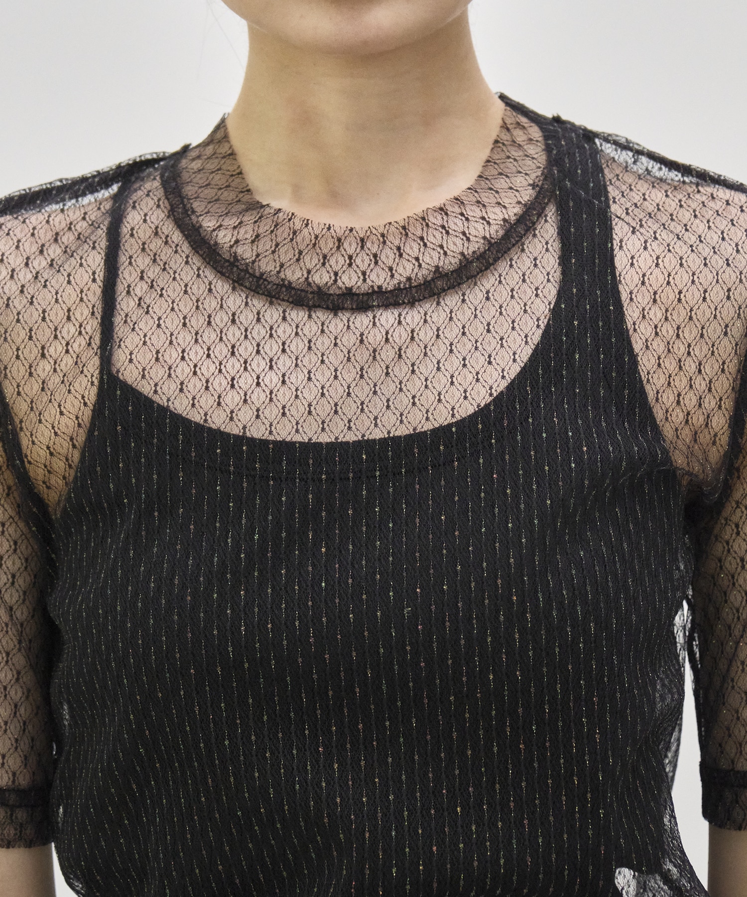 【WEB限定】tulle lace tops Louren