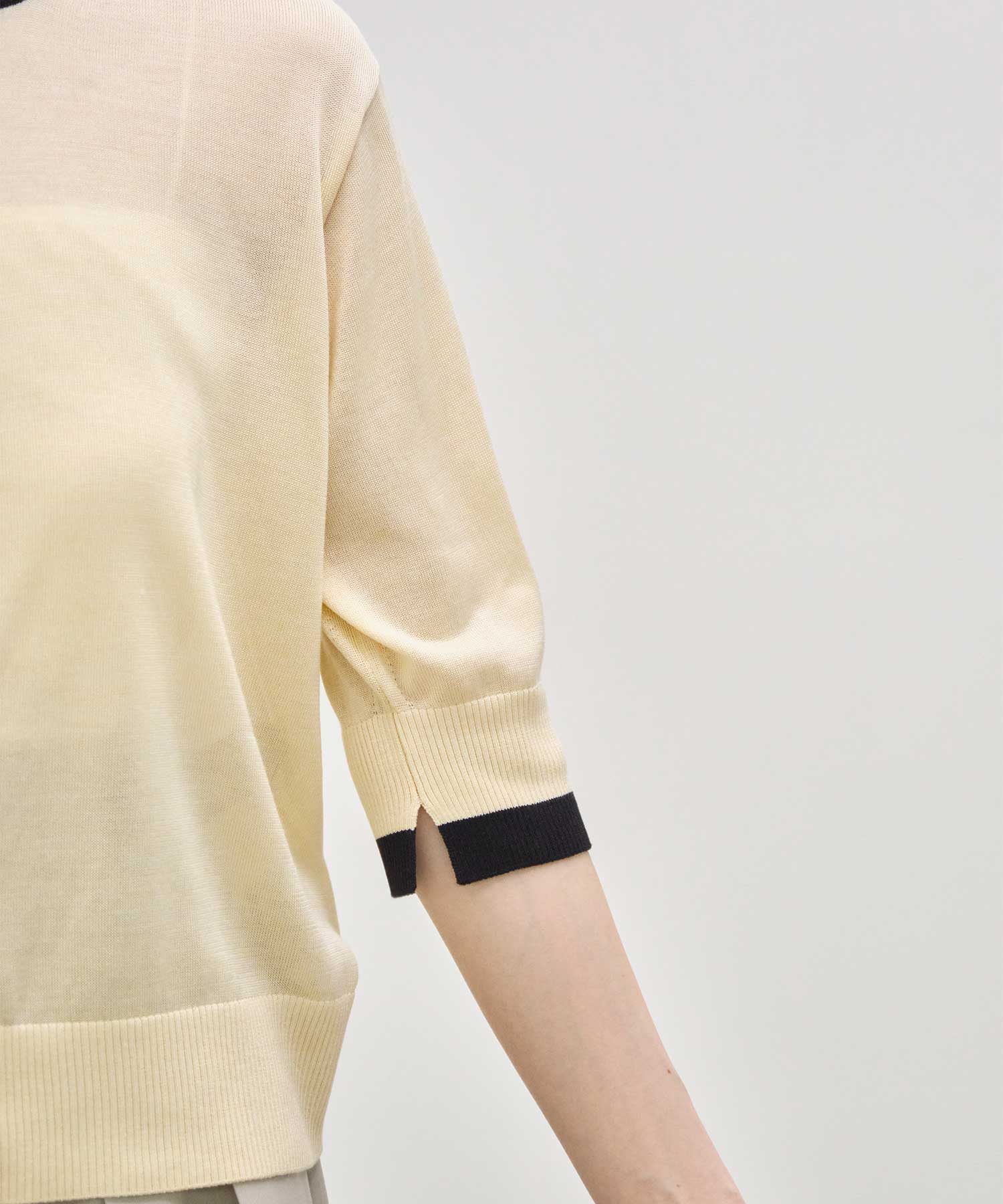 別注 Washable Silk Half Sleeve Cardigan CINOH
