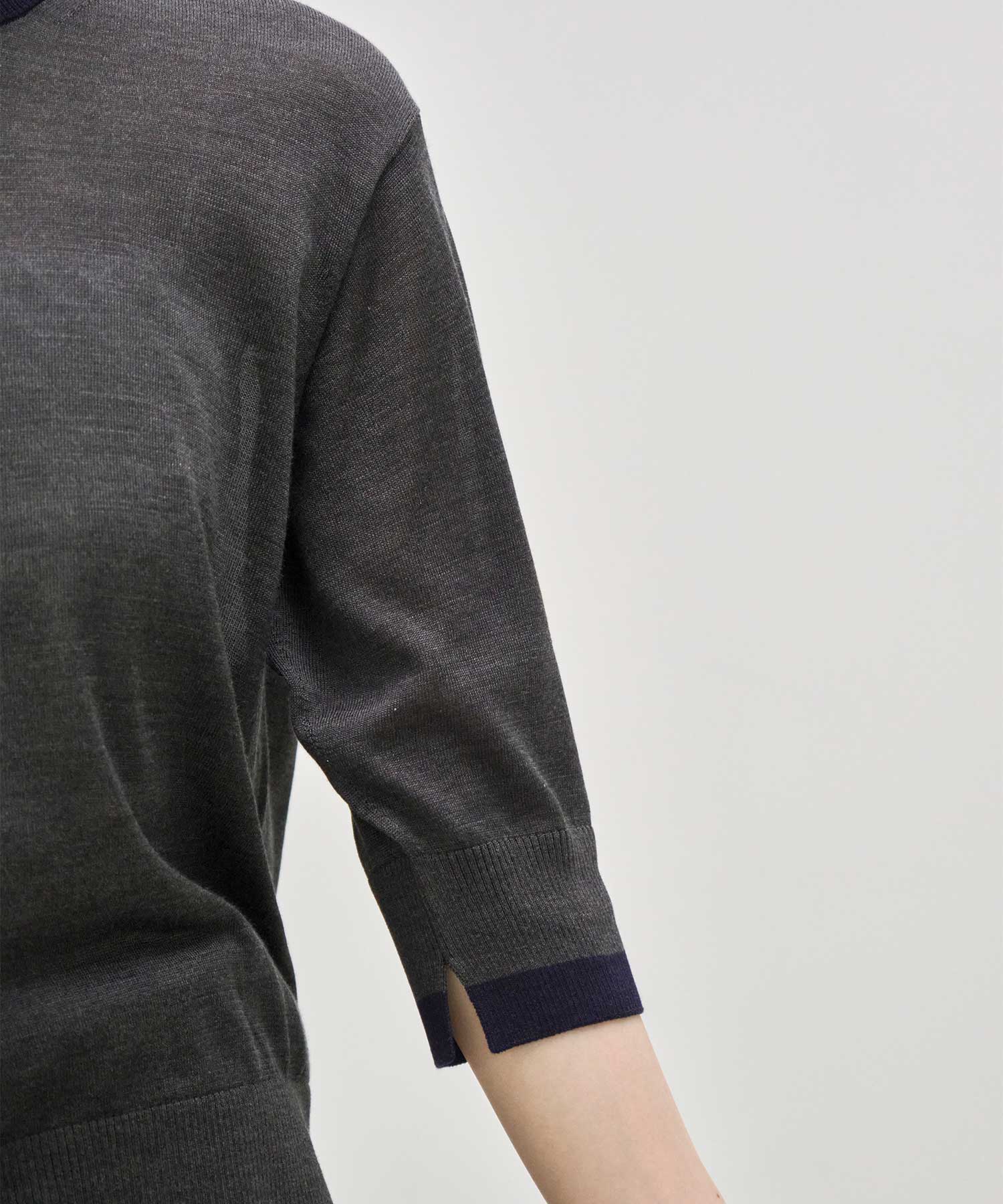 別注 Washable Silk Half Sleeve Cardigan CINOH