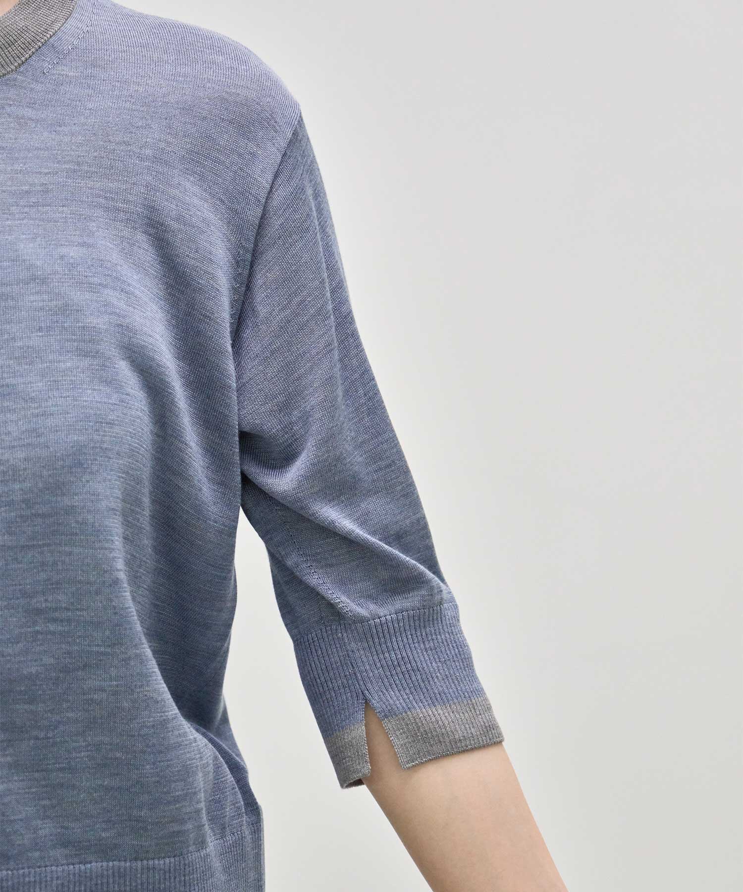 別注 Washable Silk Half Sleeve Cardigan CINOH